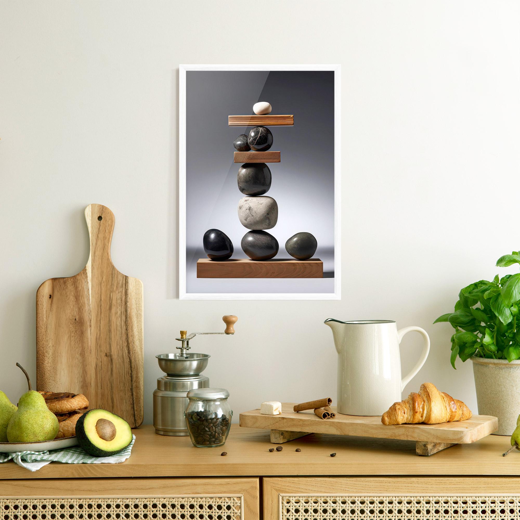 Gerahmte Poster Zen Stones mockup 8