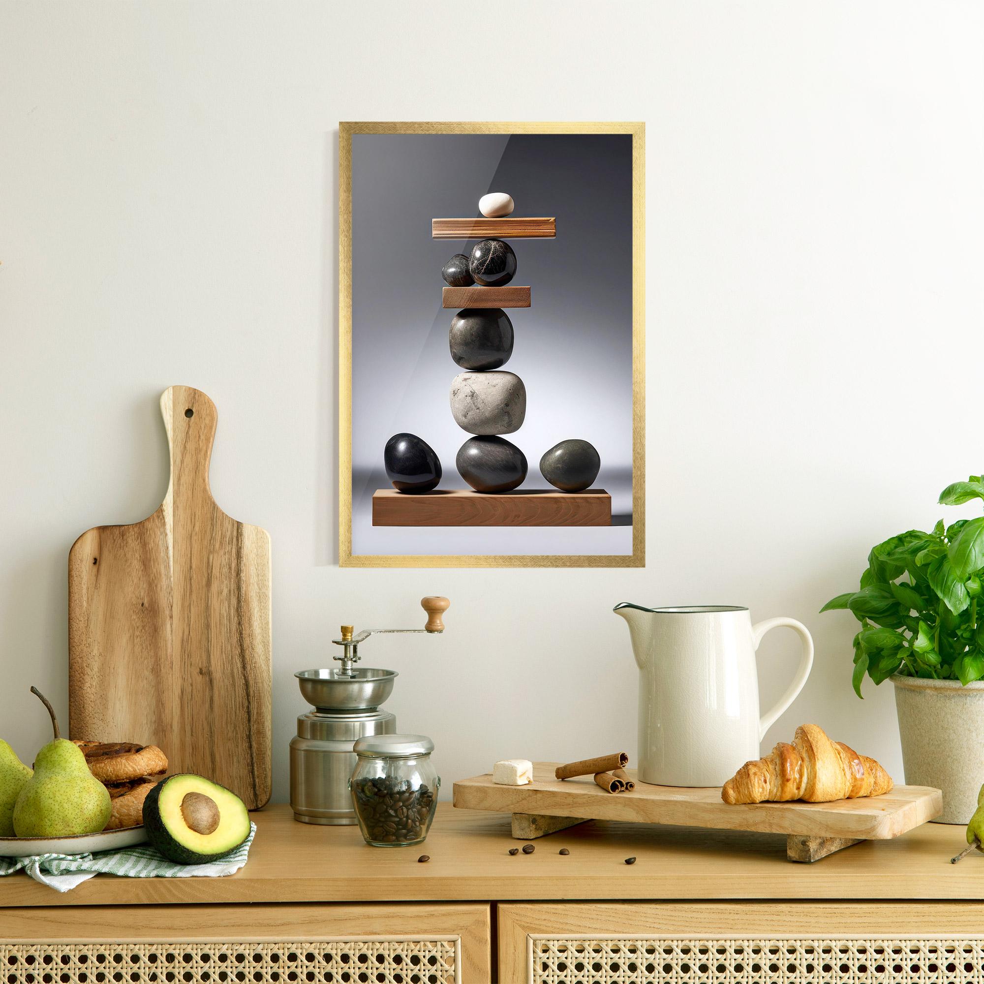 Gerahmte Poster Zen Stones mockup 8