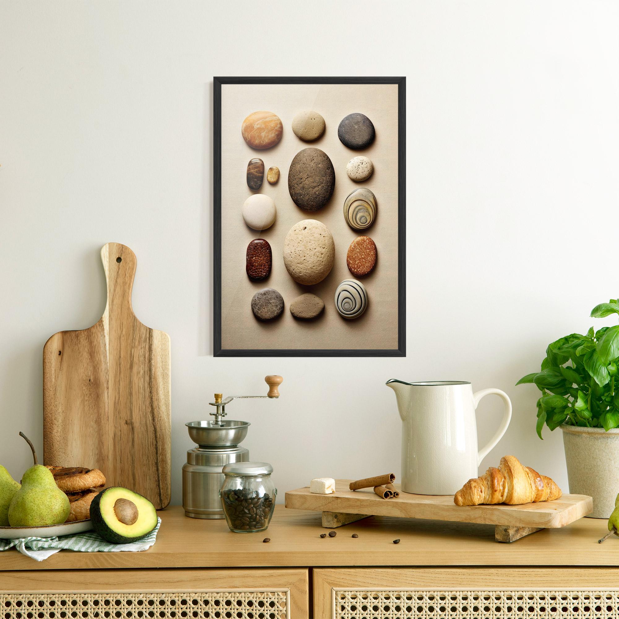 Gerahmte Poster Massage Stones Sand mockup 8