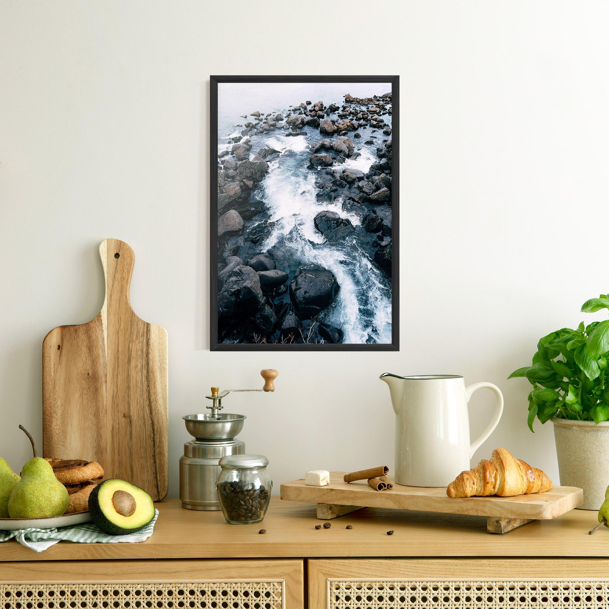 Gerahmte Poster Mountain River Rock mockup 8