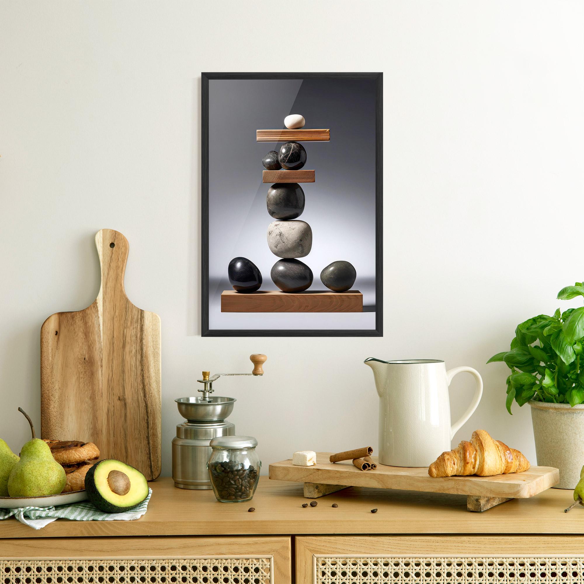 Gerahmte Poster Zen Stones mockup 8
