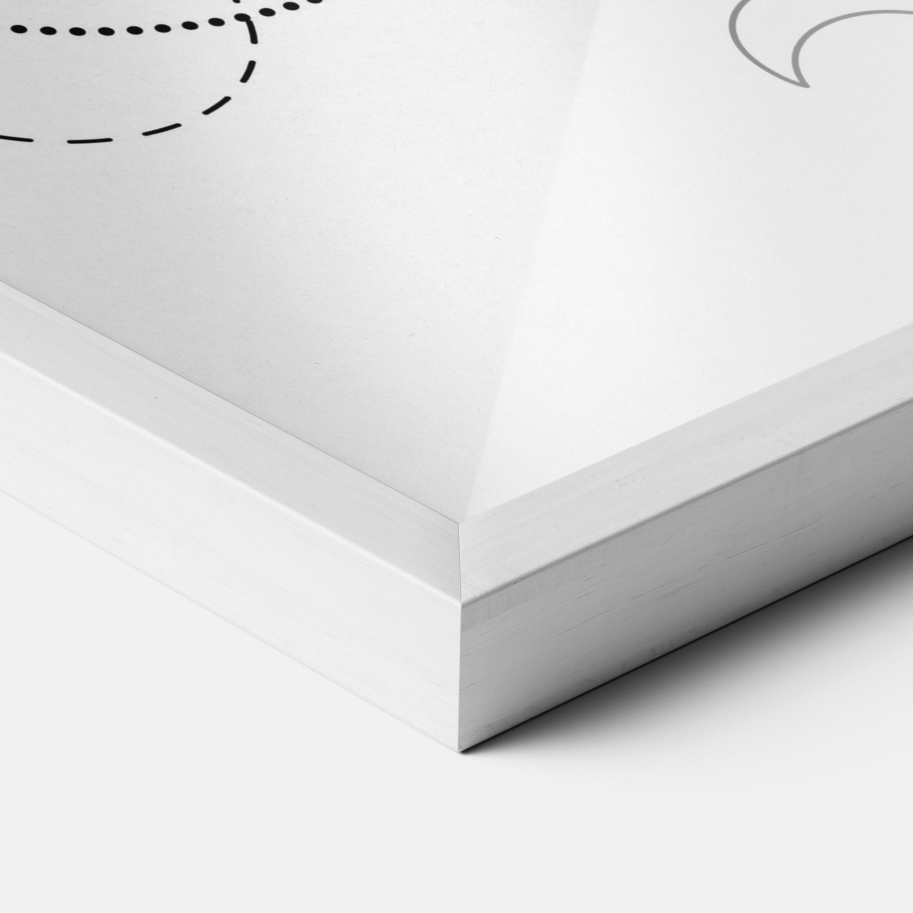 Gerahmte Poster Yinyang Art Line mockup 3