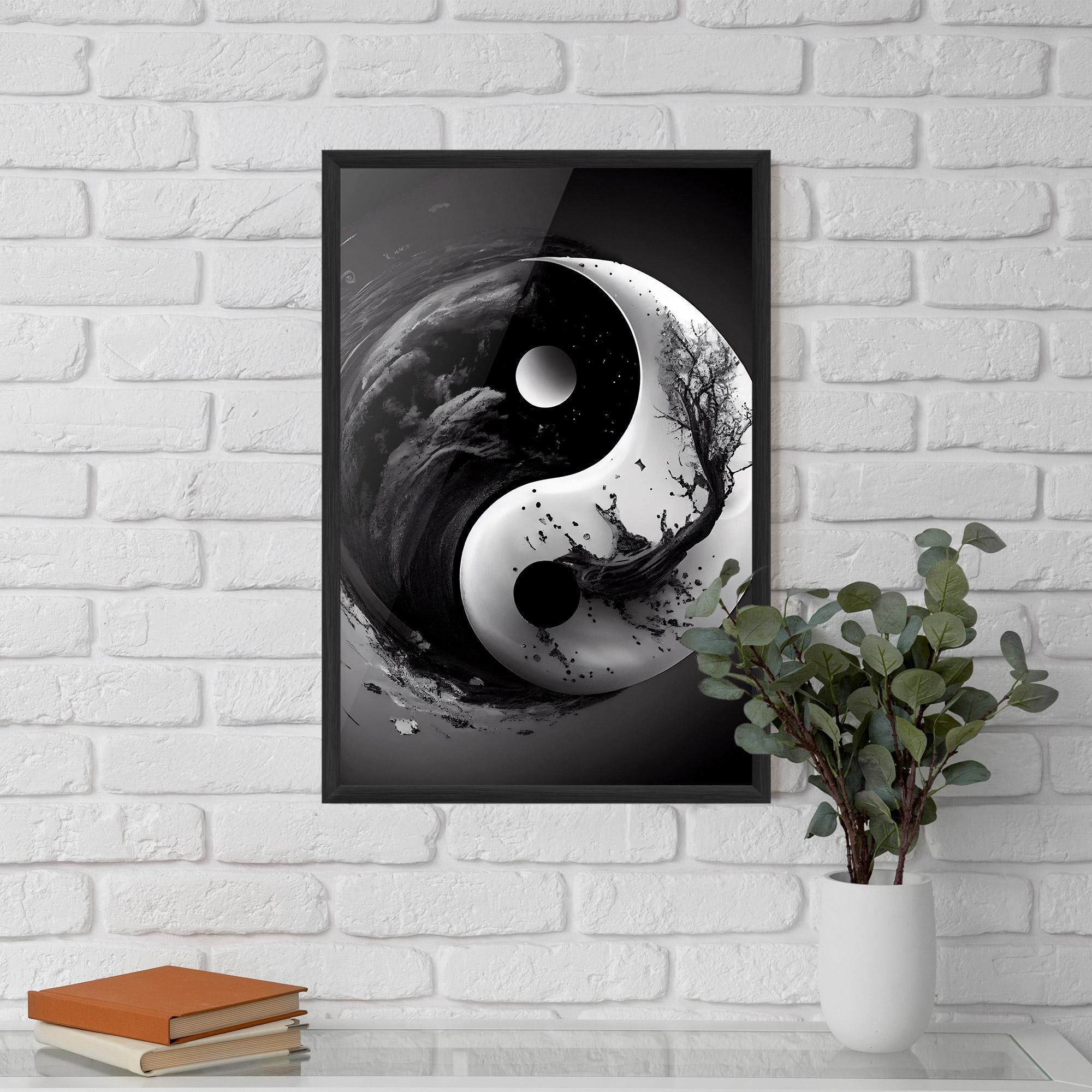Gerahmte Poster Yinyangblack Smoke mockup 5