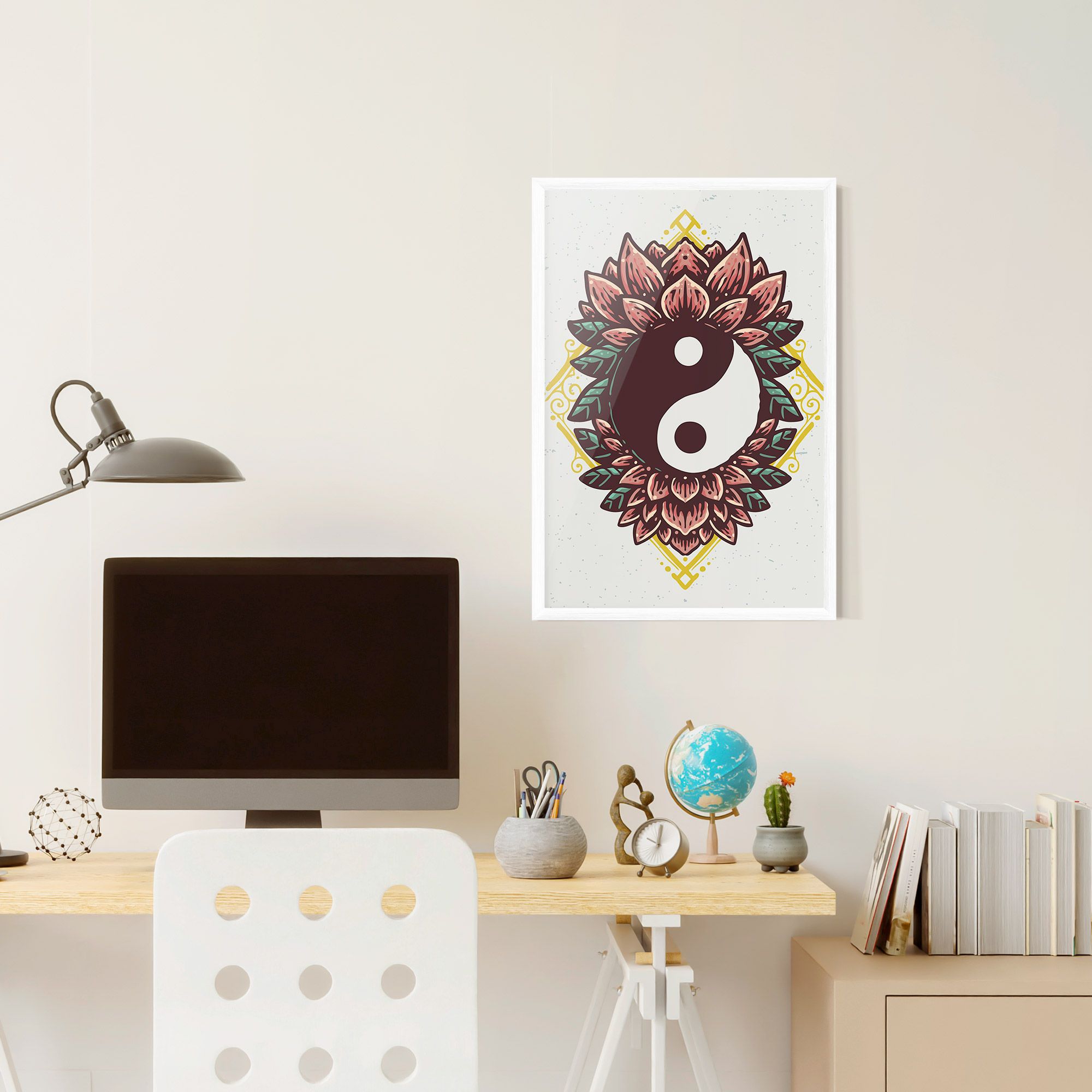 Yinyang Flower mockup 6