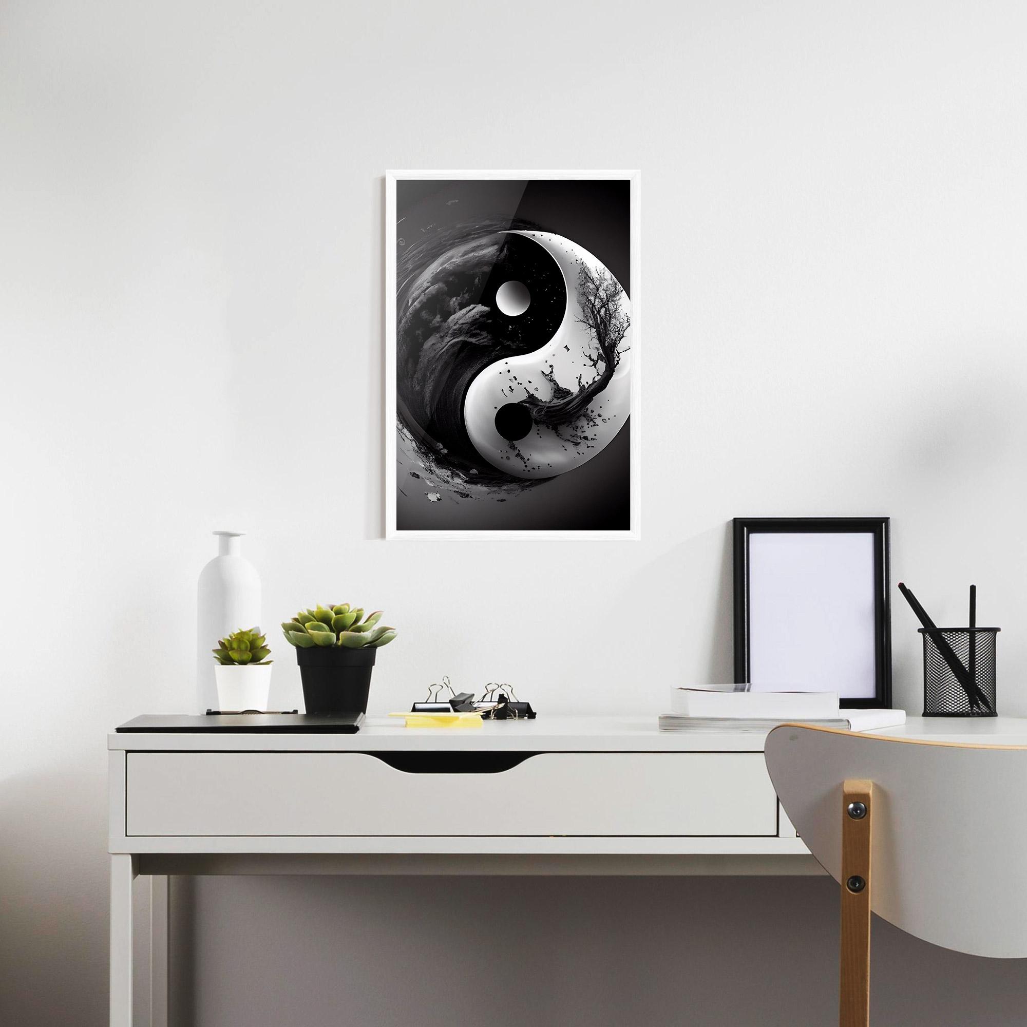Gerahmte Poster Yinyangblack Smoke mockup 7