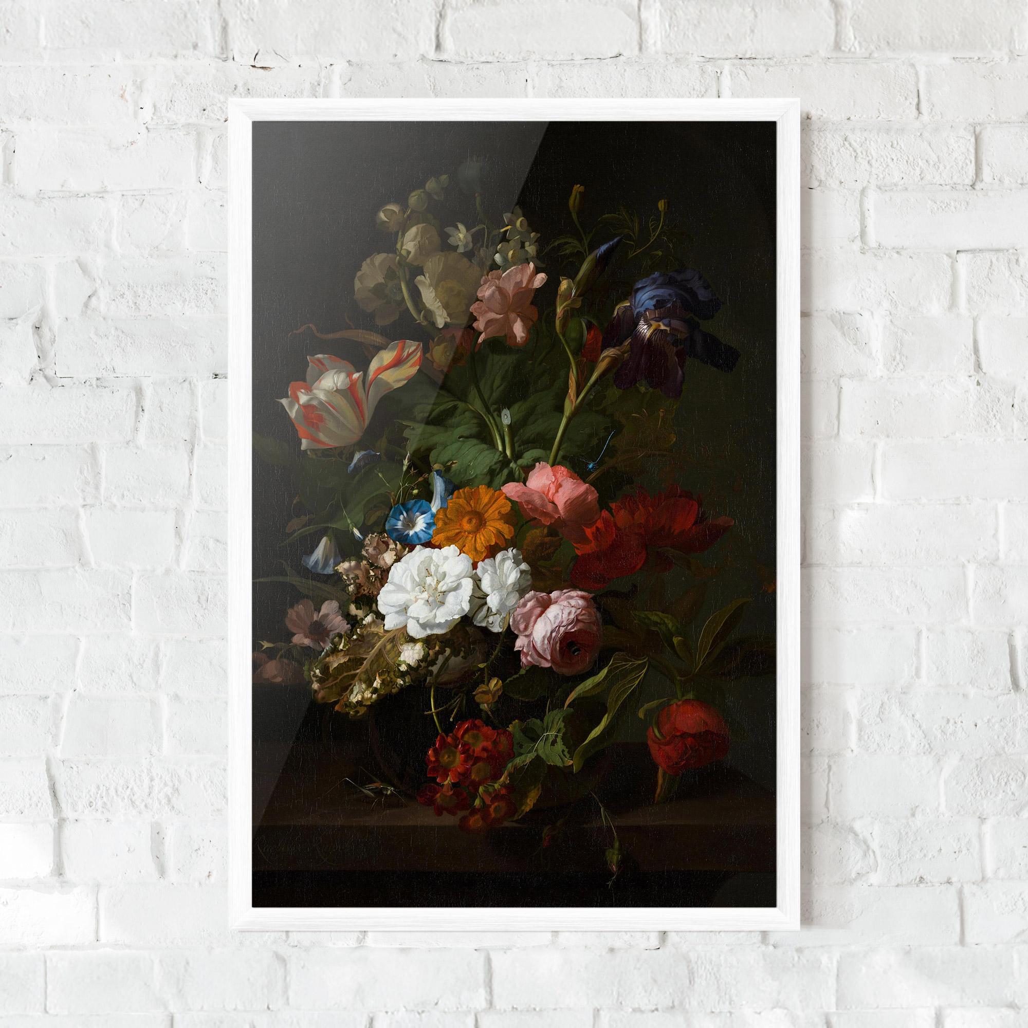 Gerahmte Poster Dark Flowers Bouquet mockup 0