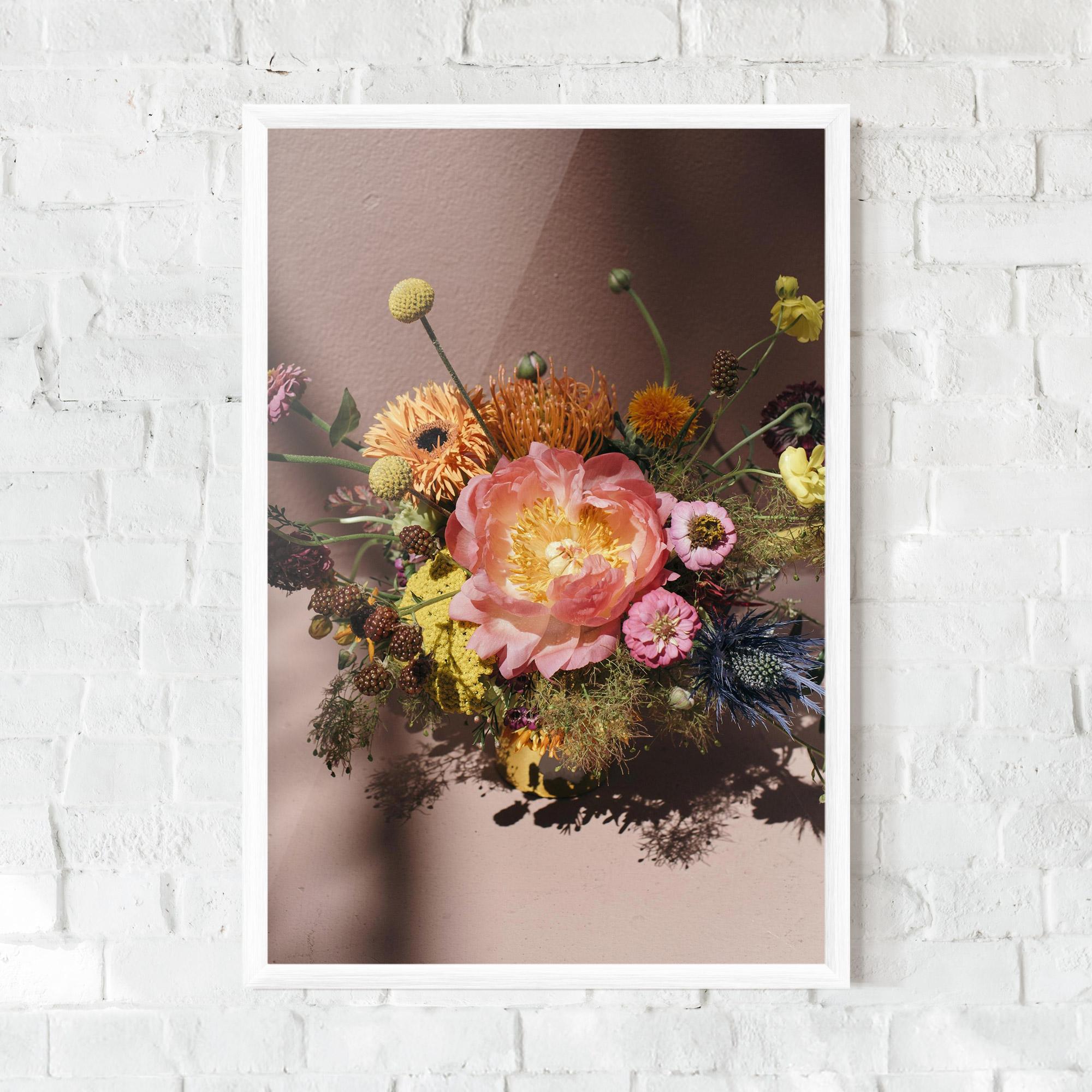 Gerahmte Poster Pastel Orange Bouquet mockup 0