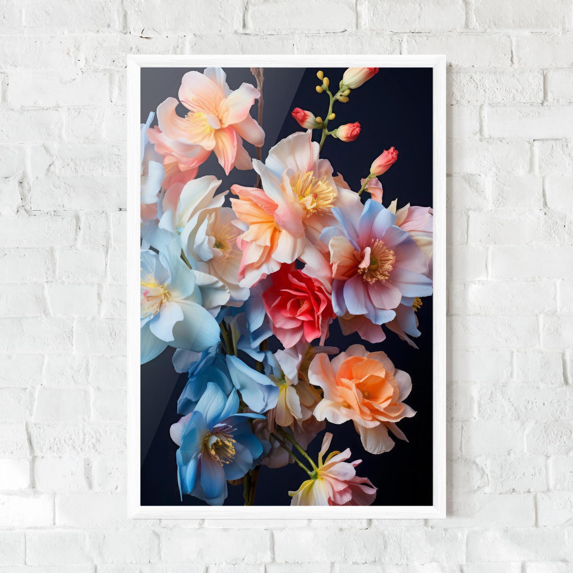 Gerahmte Poster Pretty Pastel Bouquet mockup 0