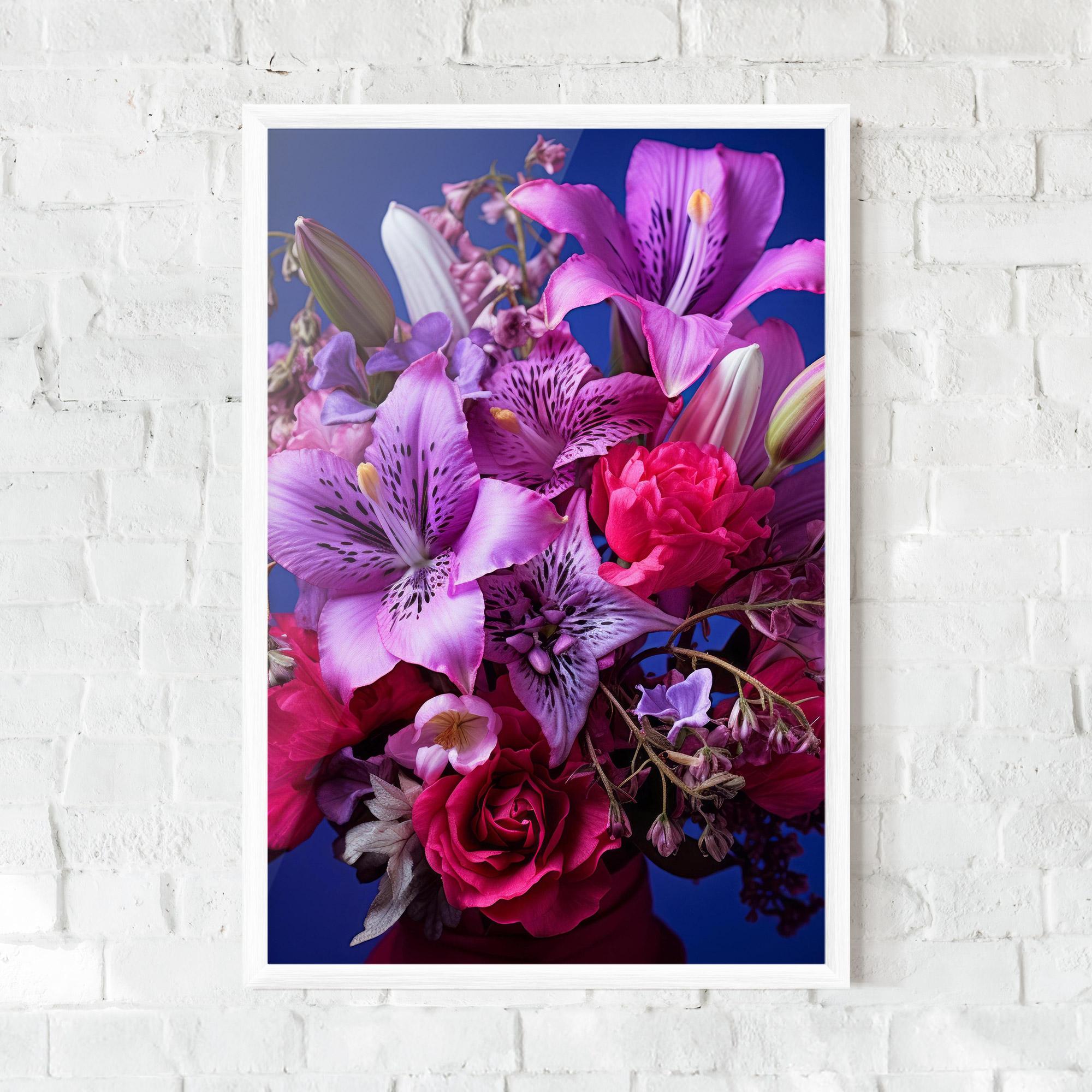 Gerahmte Poster Purple Pretty Flowers mockup 0
