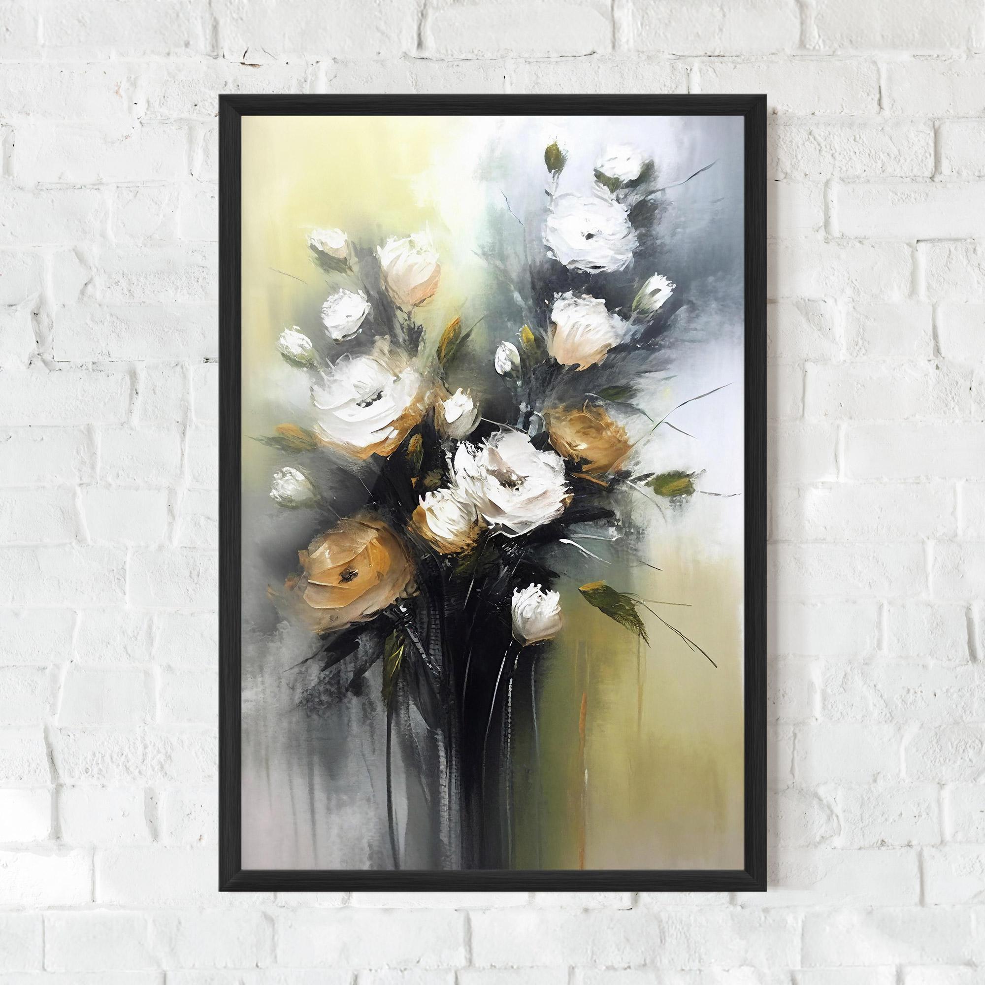 Gerahmte Poster Bouquet Painting mockup 0
