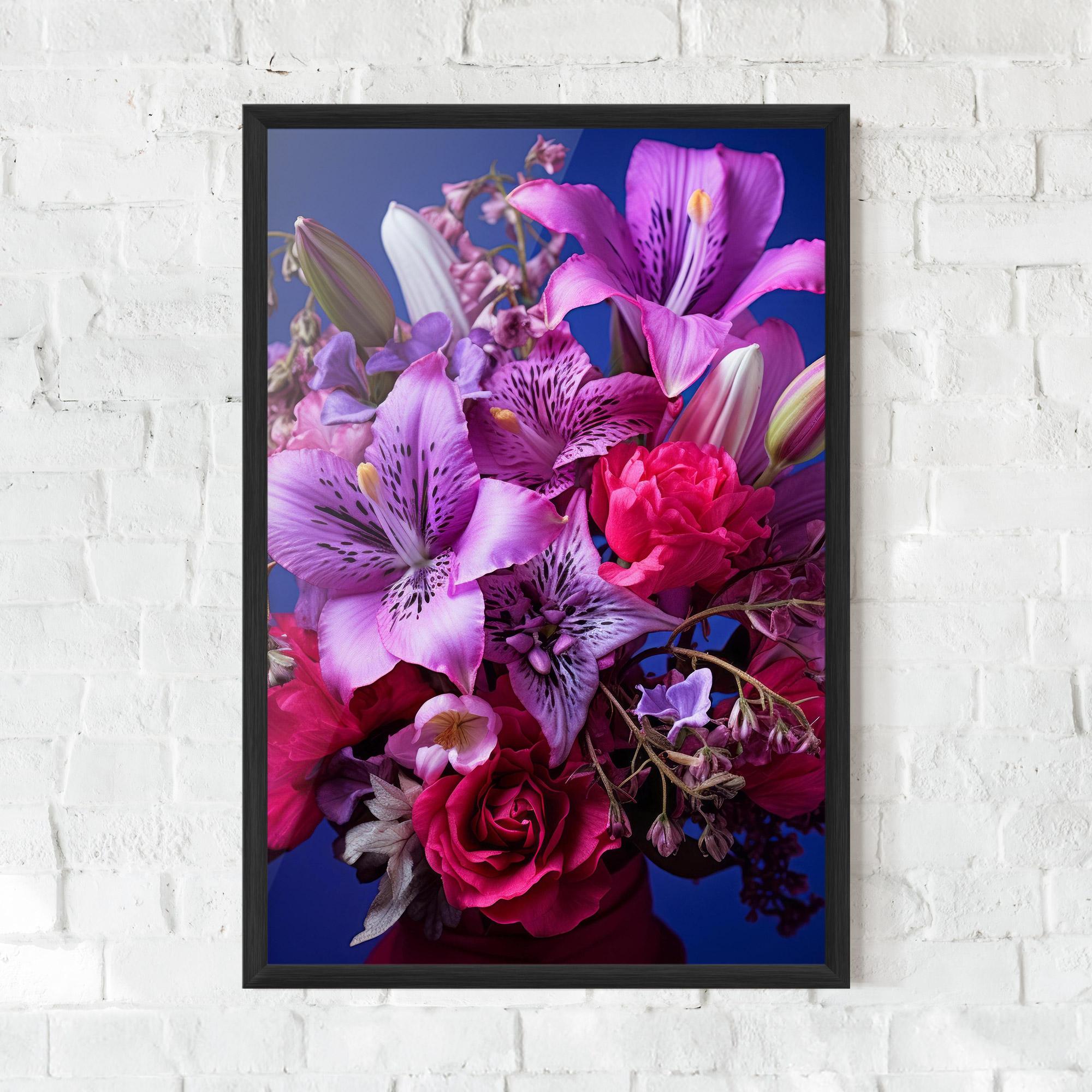 Gerahmte Poster Purple Pretty Flowers mockup 0
