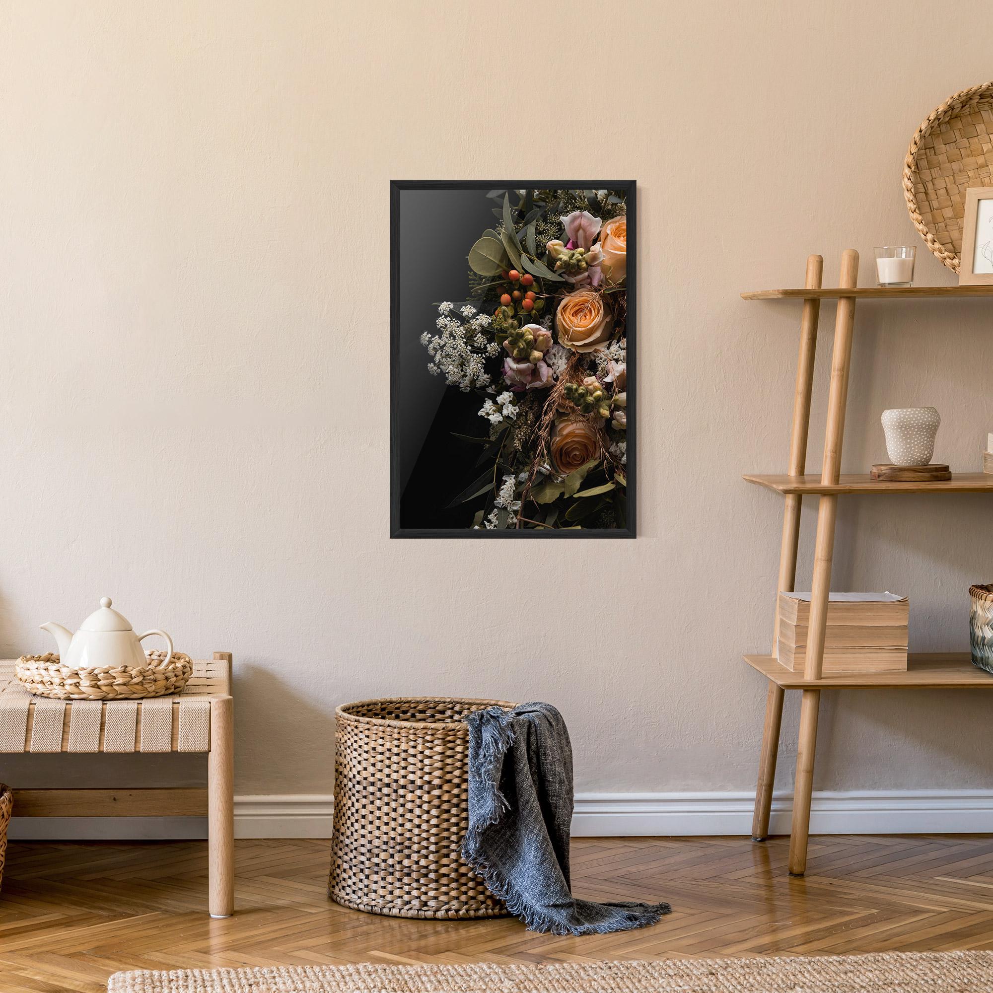 Gerahmte Poster Dark Flower Bouquet mockup 9