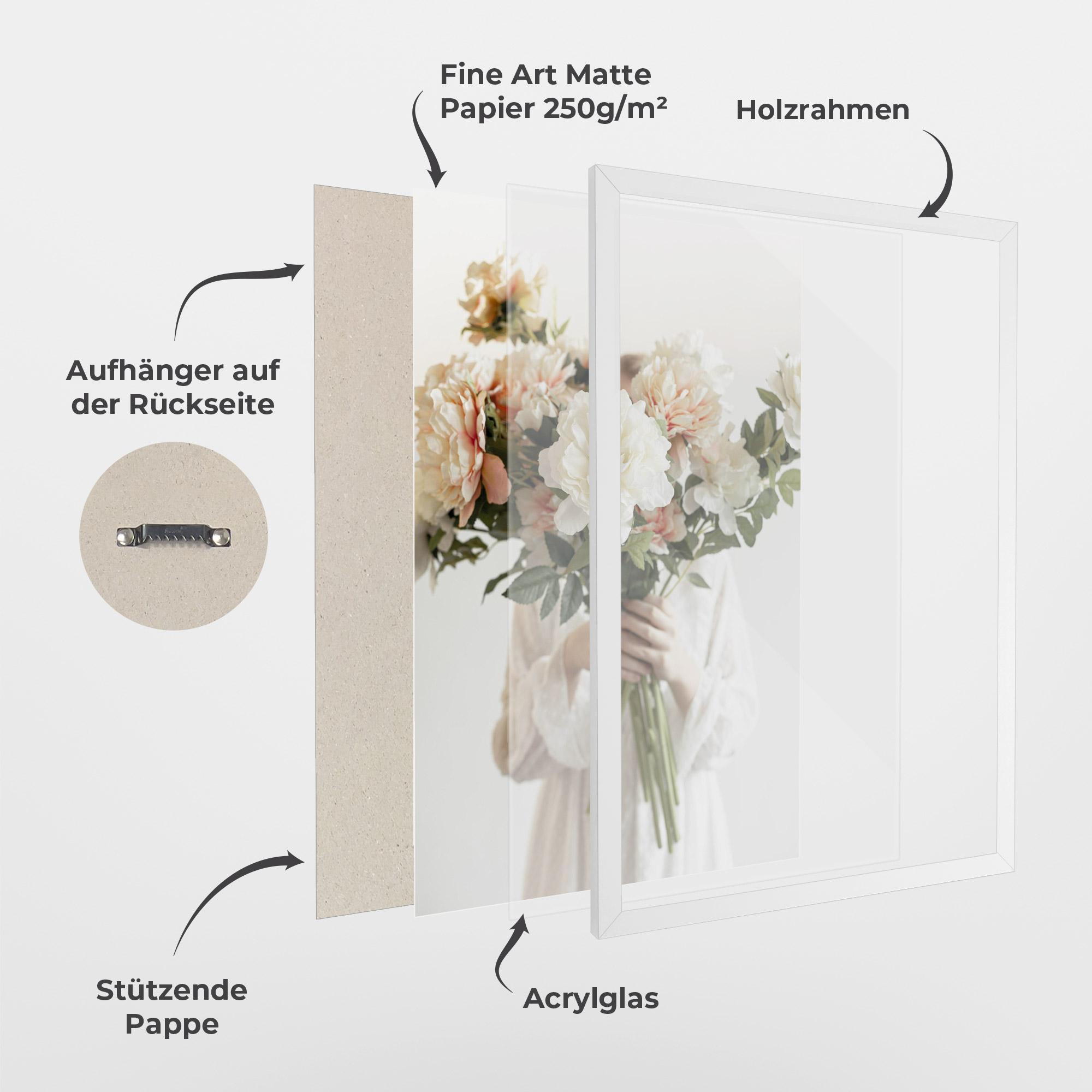 Gerahmte Poster Bouquet Holding mockup 1