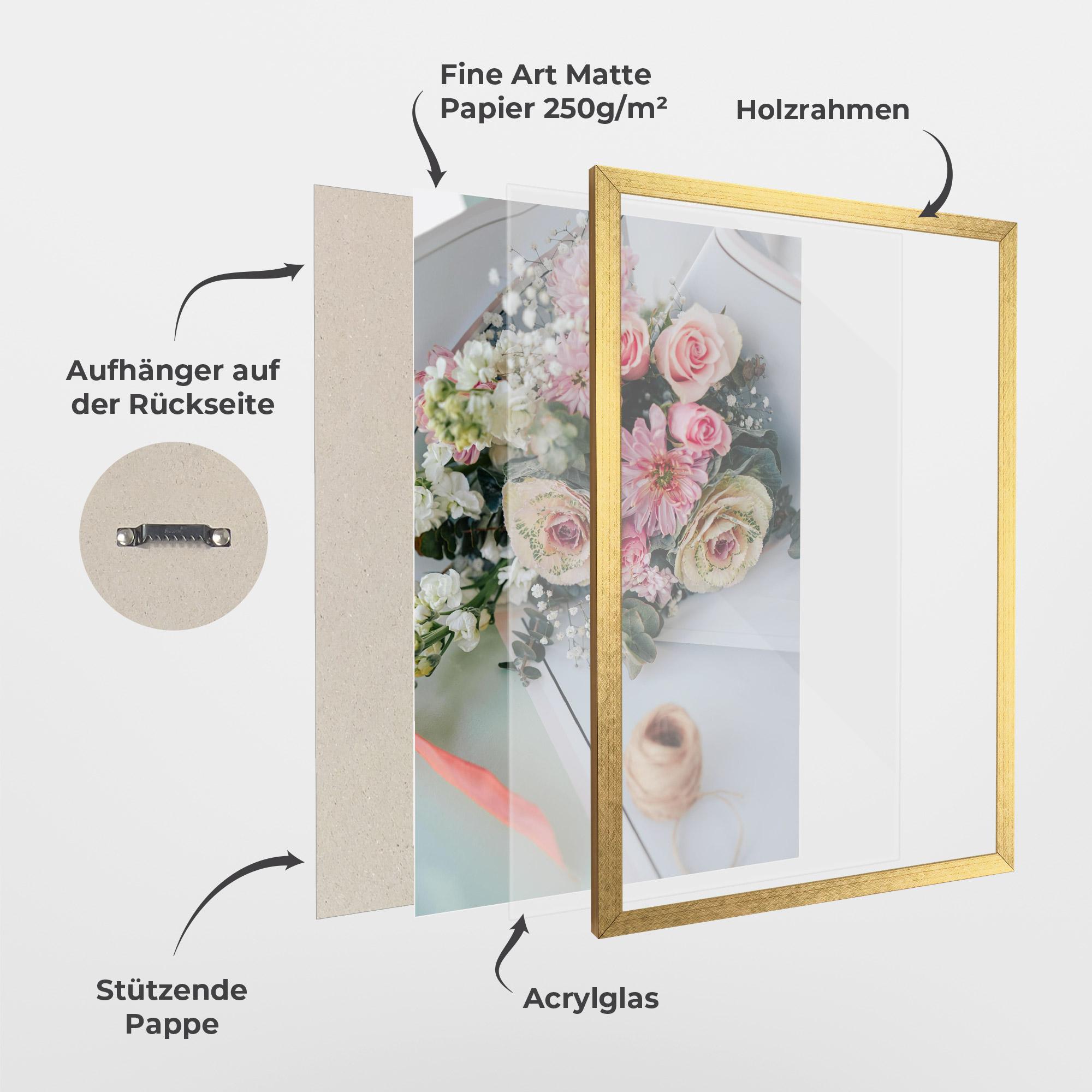 Gerahmte Poster Table Bouquet mockup 1