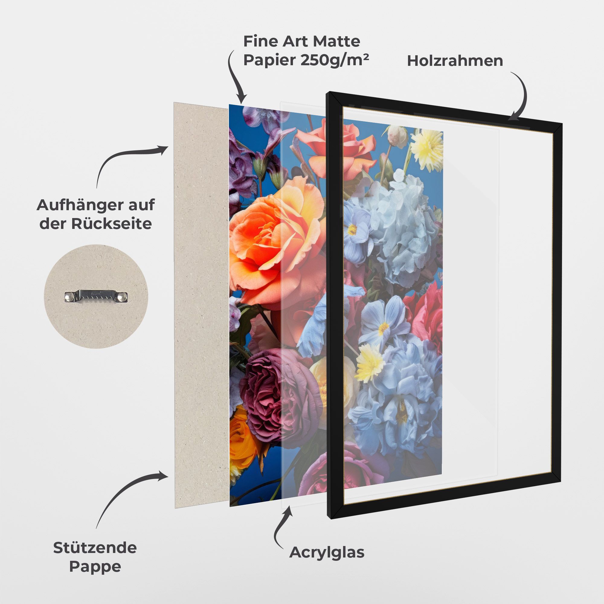 Blue Orange Bouquet mockup 1