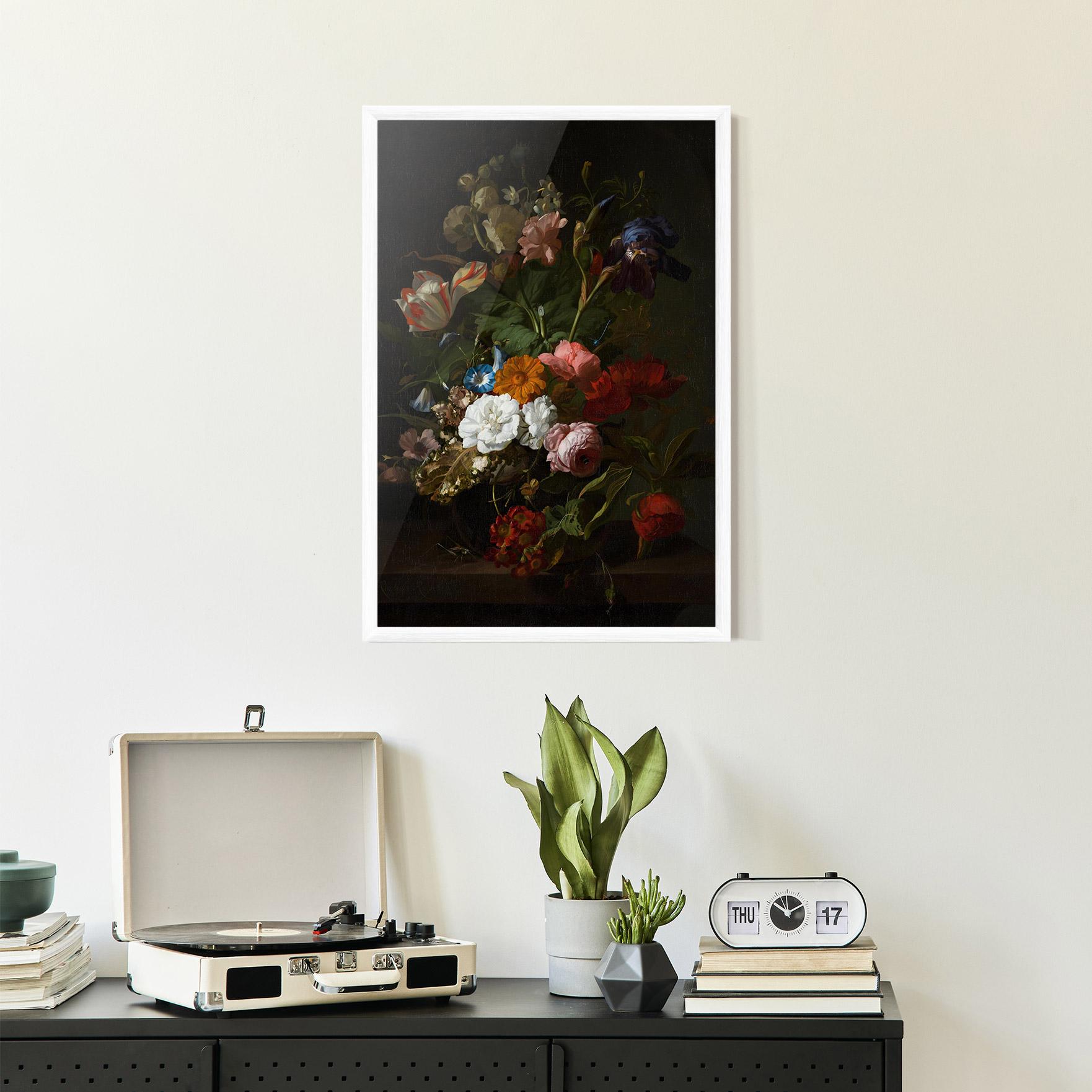 Gerahmte Poster Dark Flowers Bouquet mockup 2