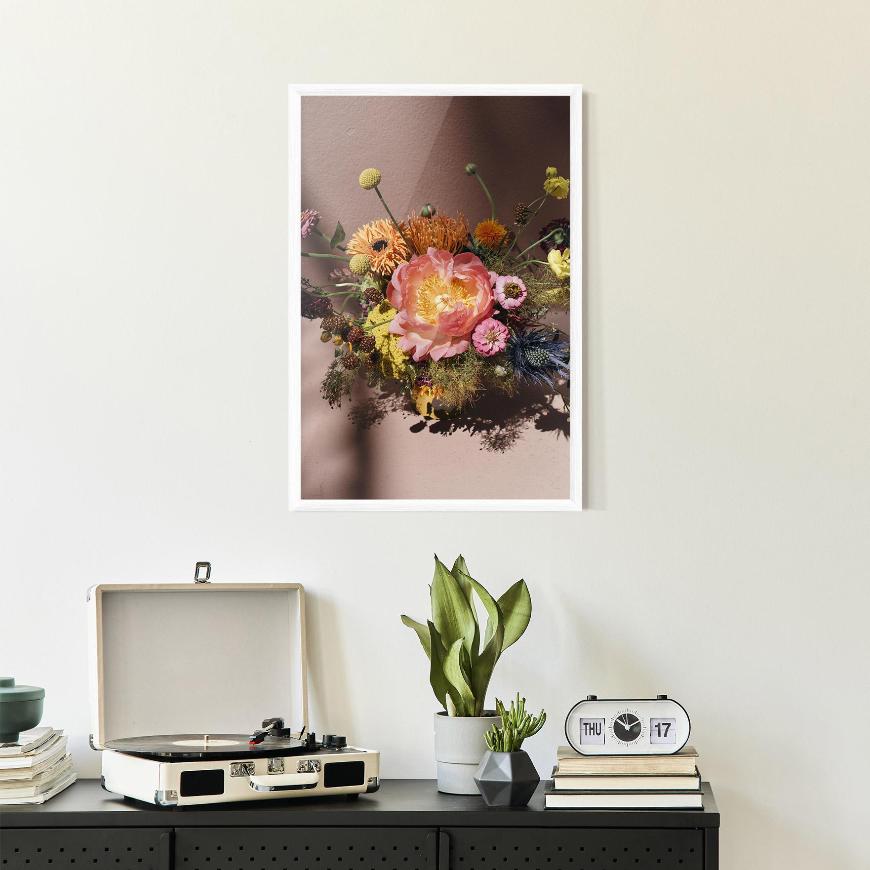Gerahmte Poster Pastel Orange Bouquet mockup 2
