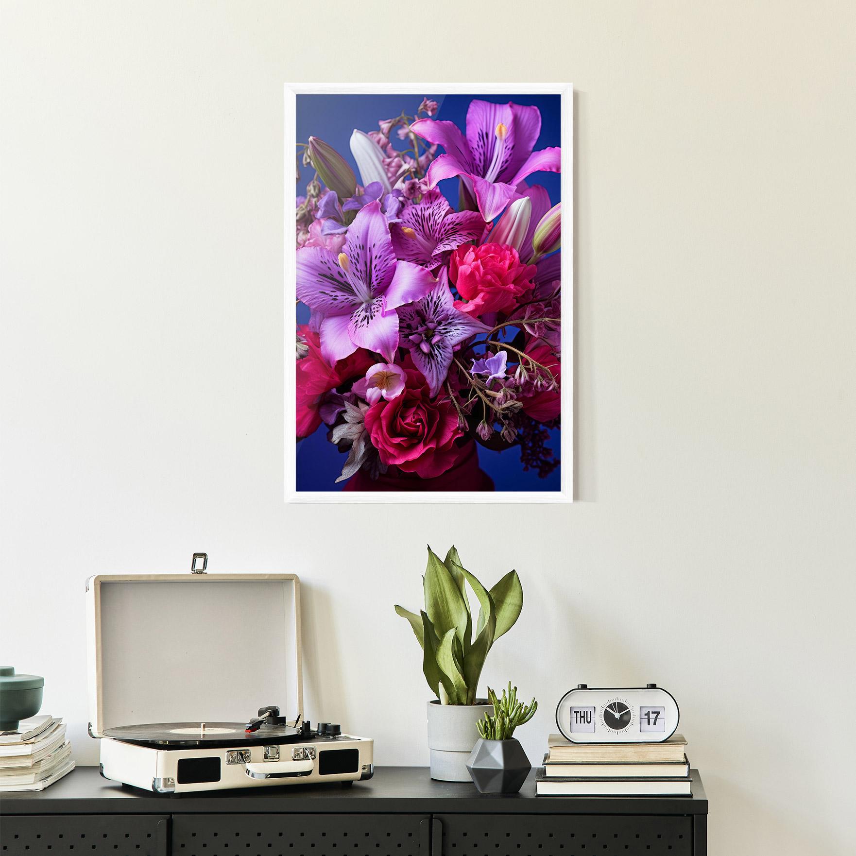 Gerahmte Poster Purple Pretty Flowers mockup 2