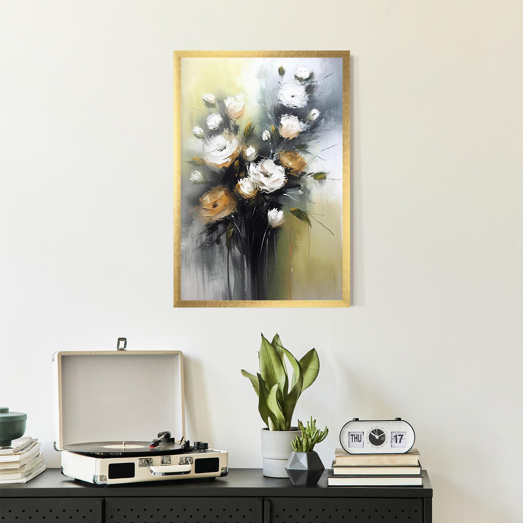 Gerahmte Poster Bouquet Painting mockup 2