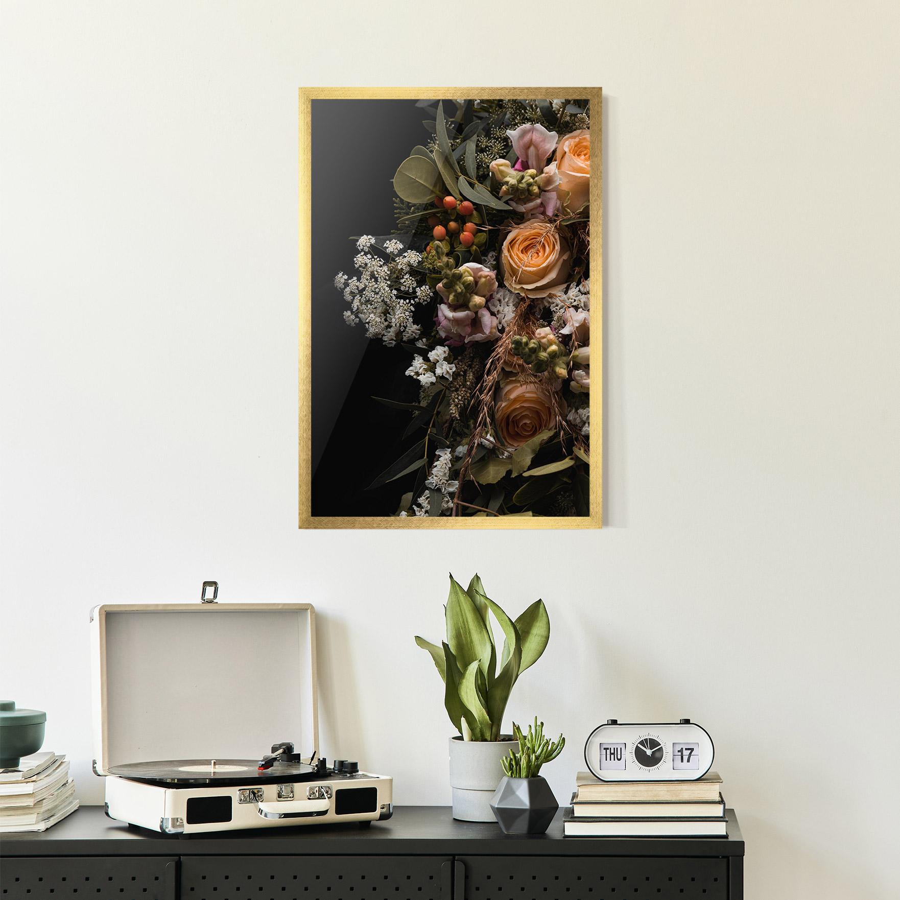 Gerahmte Poster Dark Flower Bouquet mockup 2