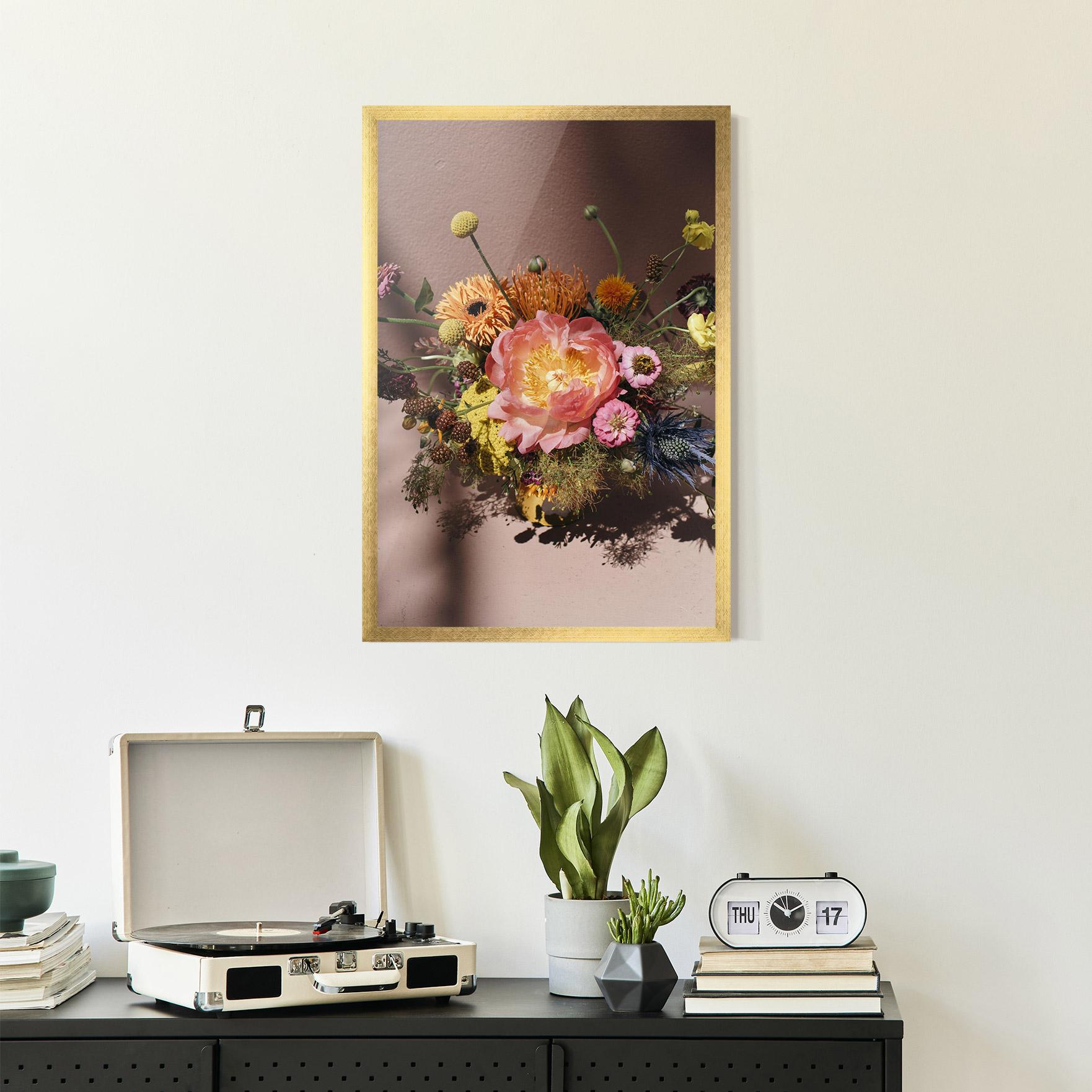 Gerahmte Poster Pastel Orange Bouquet mockup 2