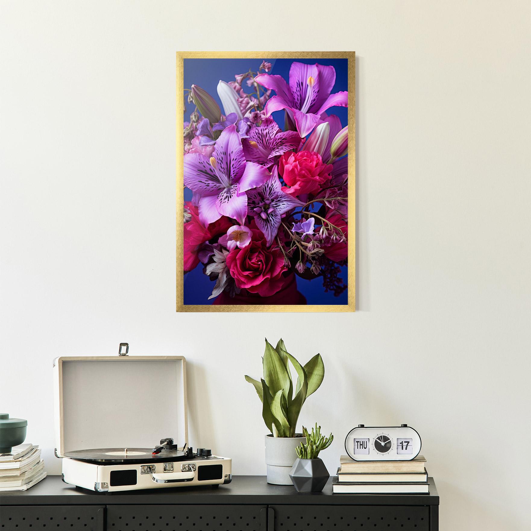 Gerahmte Poster Purple Pretty Flowers mockup 2