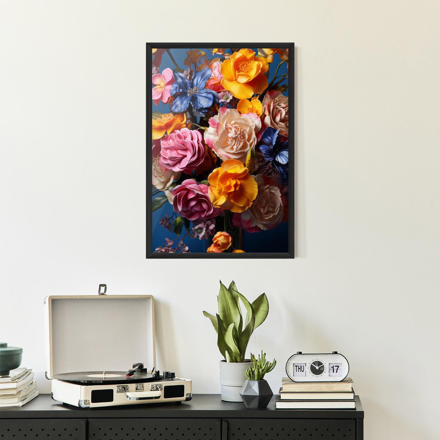 Gerahmte Poster Colorful Flower Bouquet mockup 2