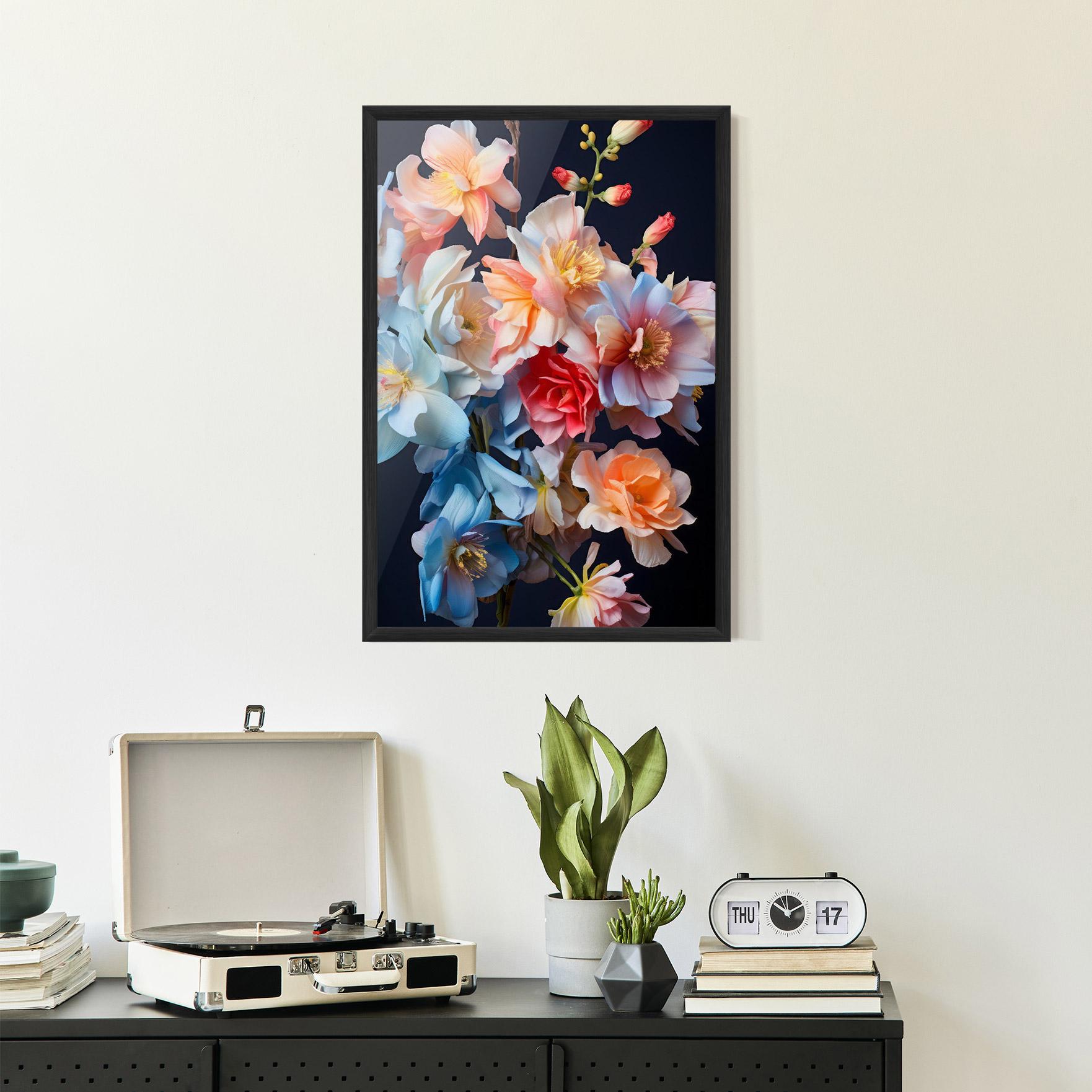 Gerahmte Poster Pretty Pastel Bouquet mockup 2