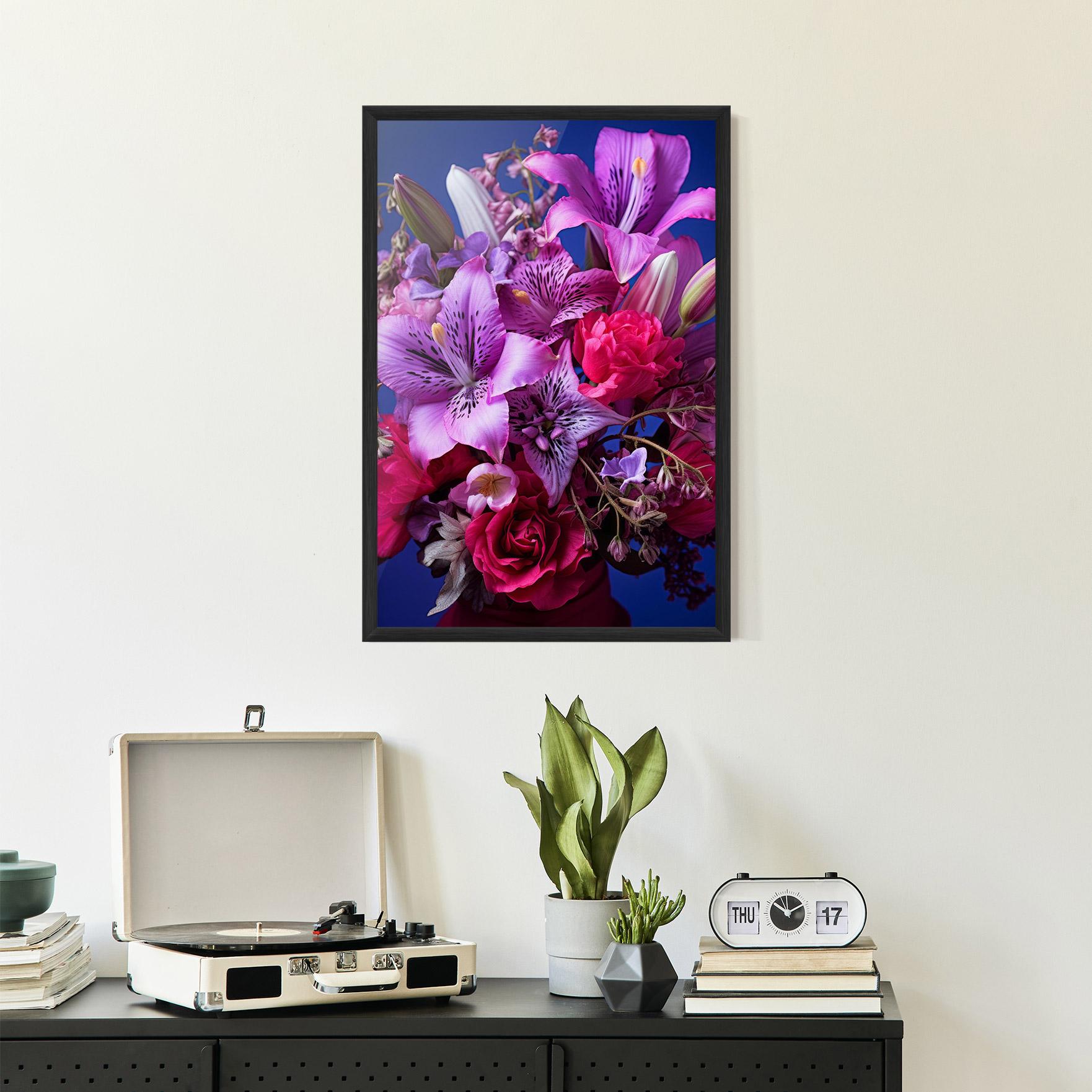 Gerahmte Poster Purple Pretty Flowers mockup 2