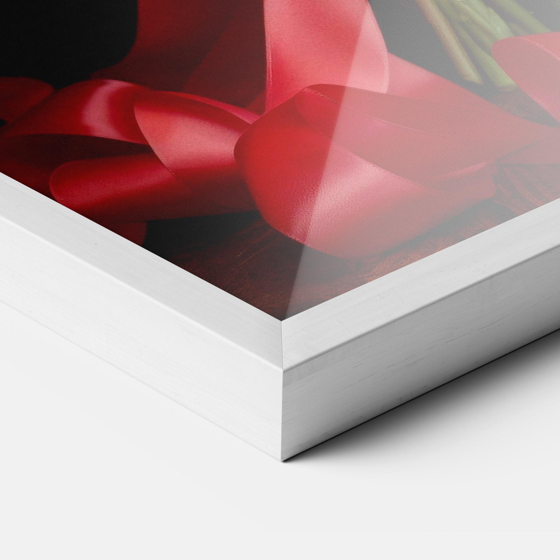 Gerahmte Poster Beautiful Red Roses Bouquet mockup 3