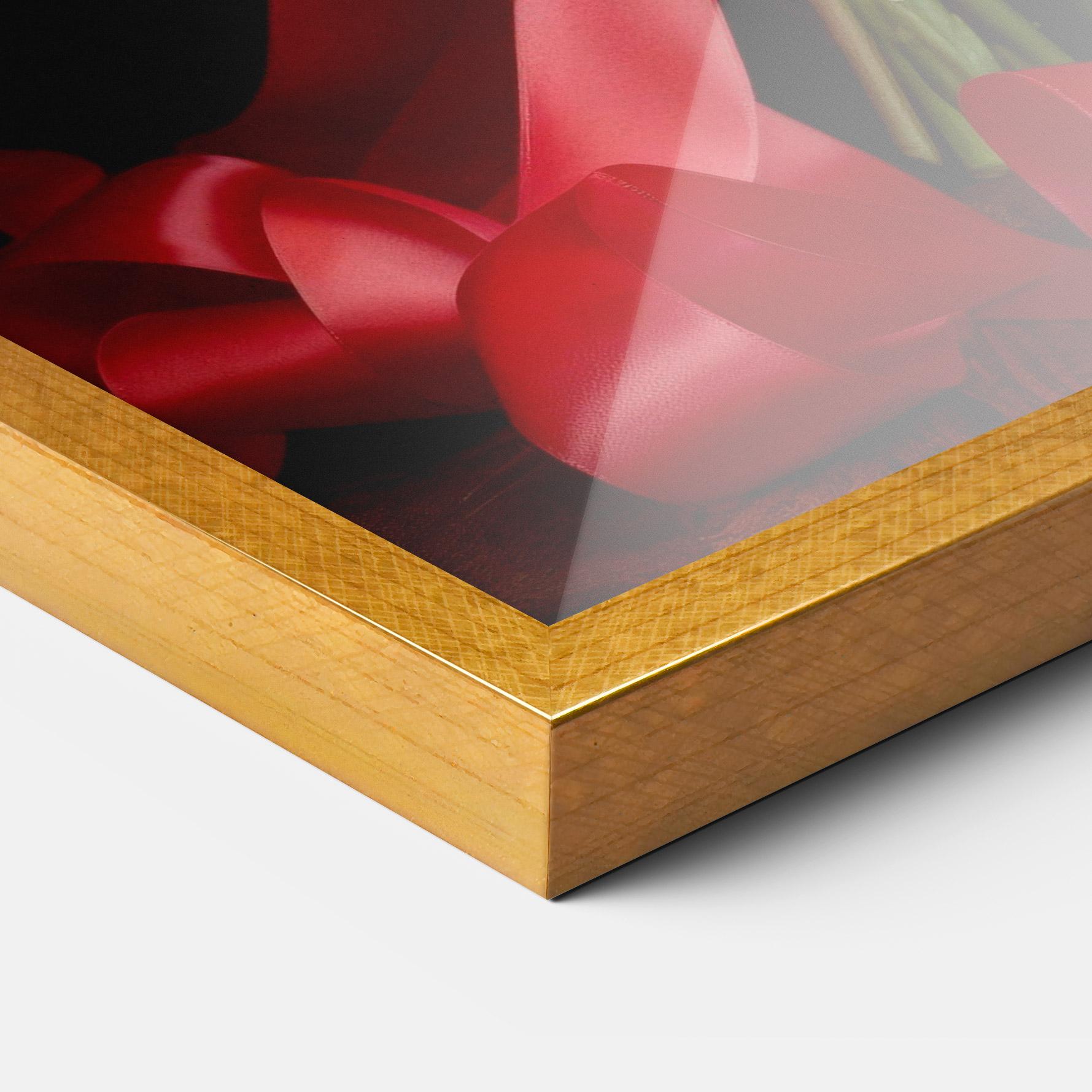 Gerahmte Poster Beautiful Red Roses Bouquet mockup 3