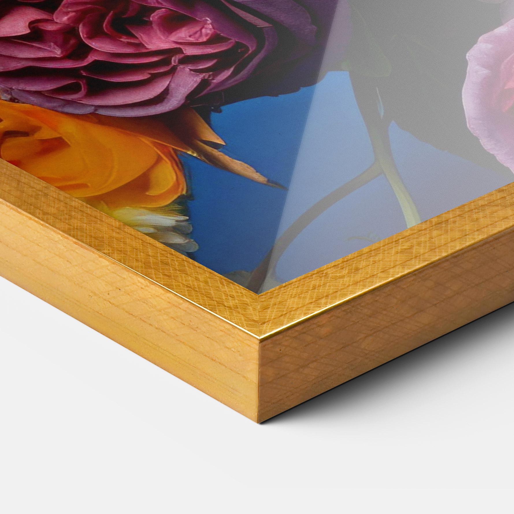 Gerahmte Poster Blue Orange Bouquet mockup 3