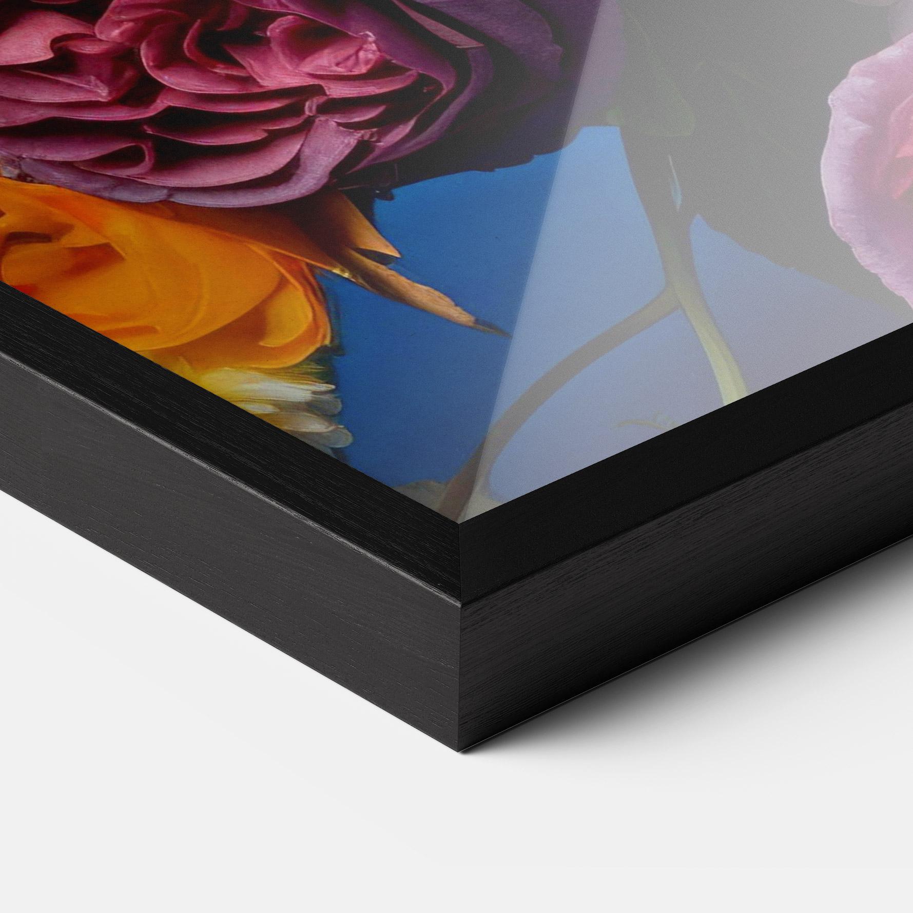 Gerahmte Poster Blue Orange Bouquet mockup 3