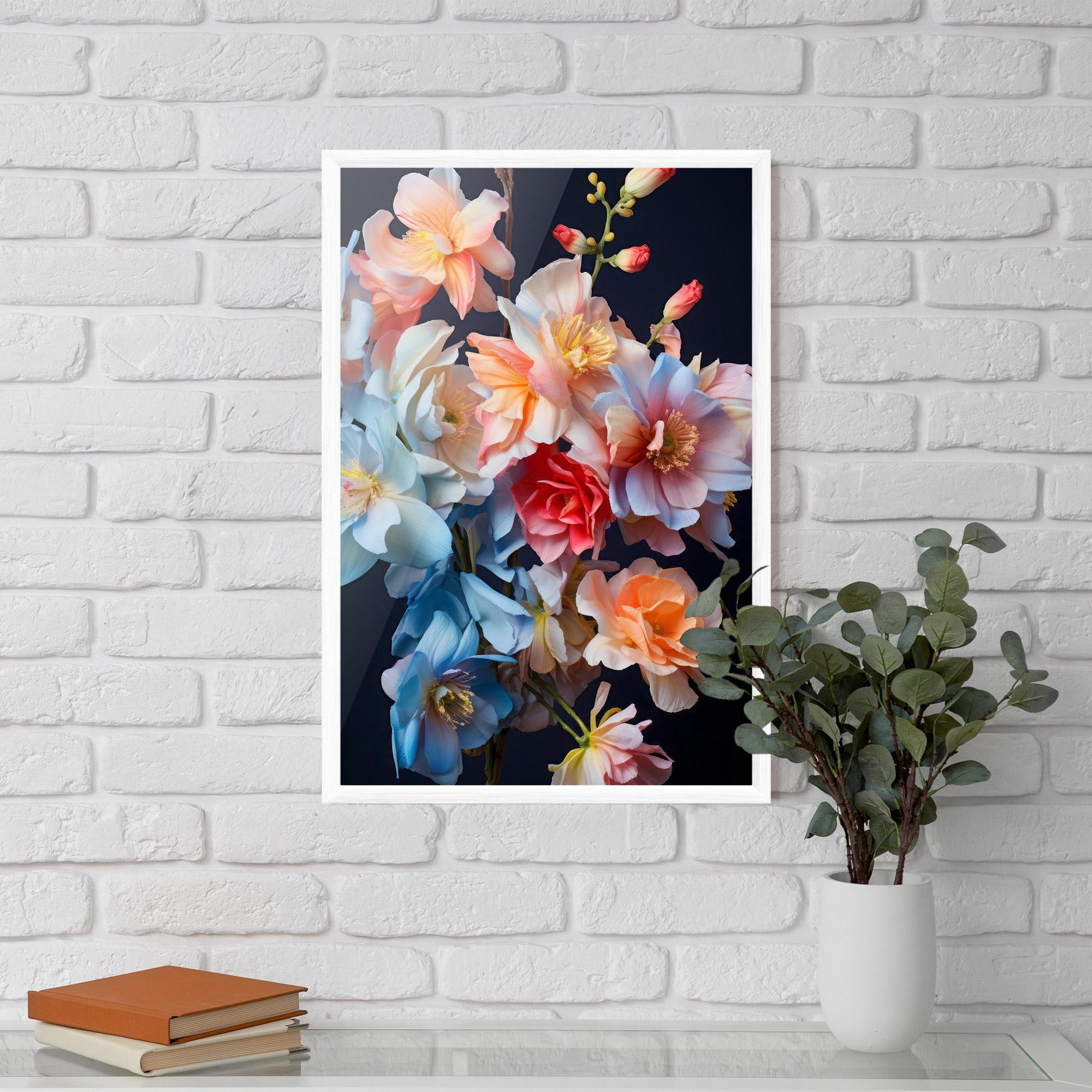 Gerahmte Poster Pretty Pastel Bouquet mockup 5