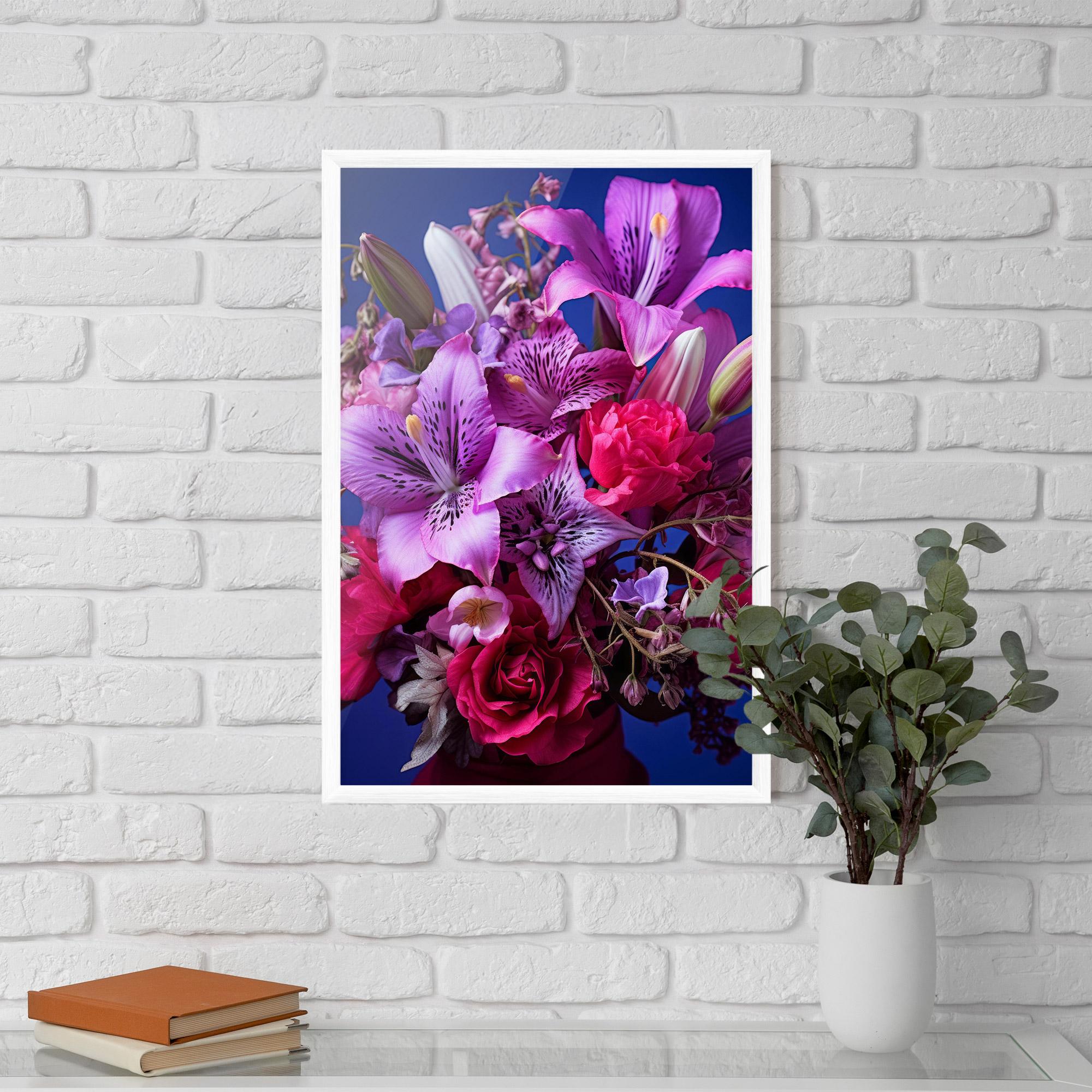 Gerahmte Poster Purple Pretty Flowers mockup 5