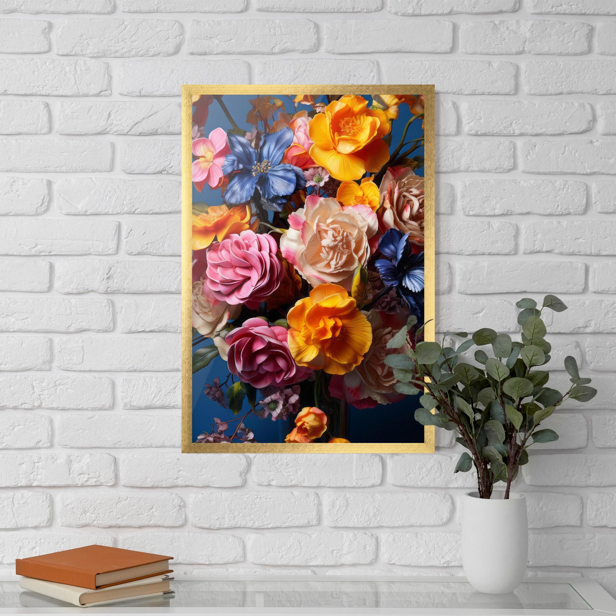 Gerahmte Poster Colorful Flower Bouquet mockup 5