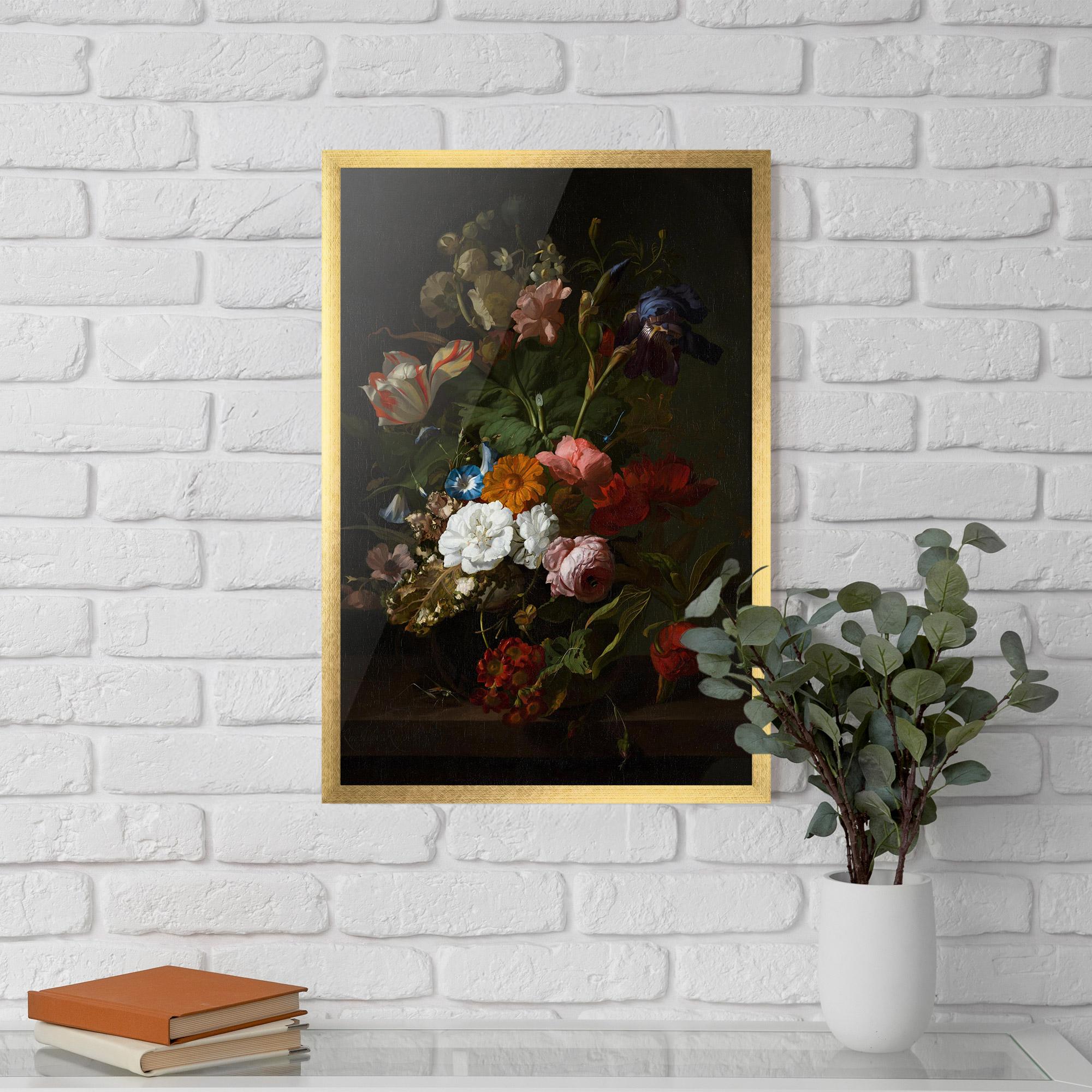 Gerahmte Poster Dark Flowers Bouquet mockup 5