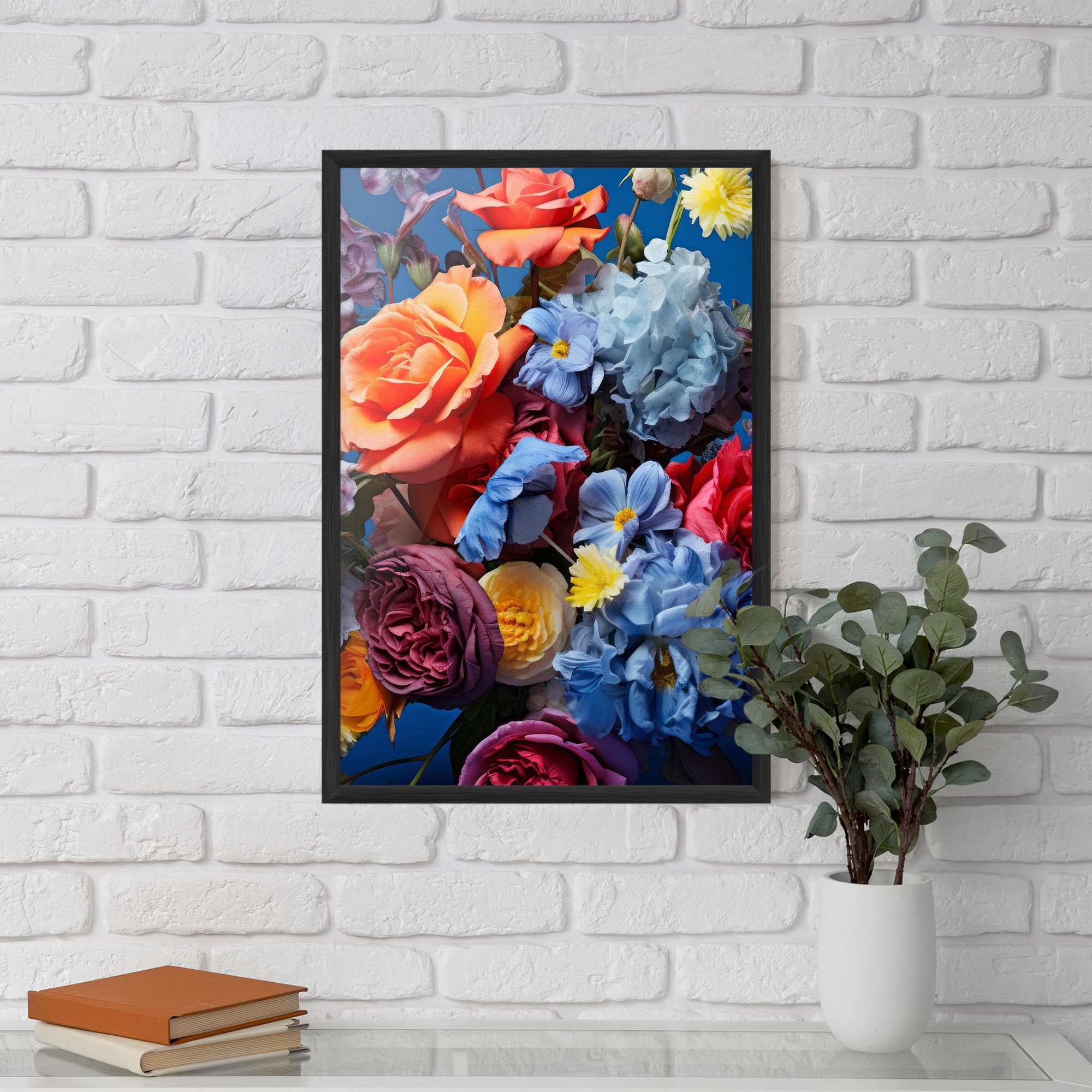 Blue Orange Bouquet mockup 5