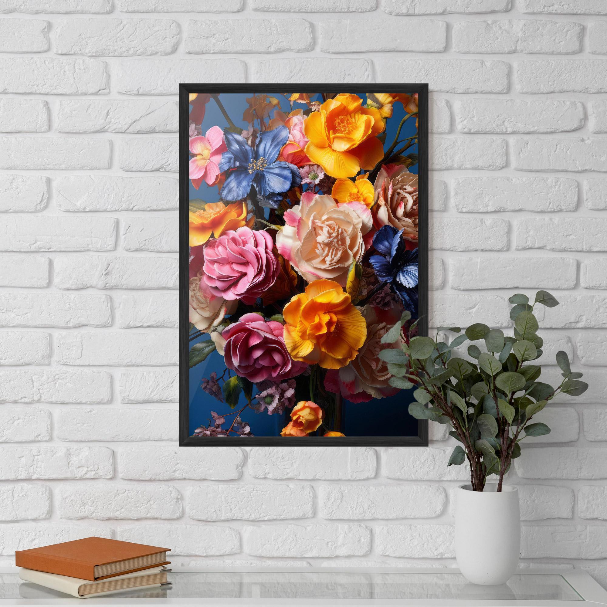 Gerahmte Poster Colorful Flower Bouquet mockup 5