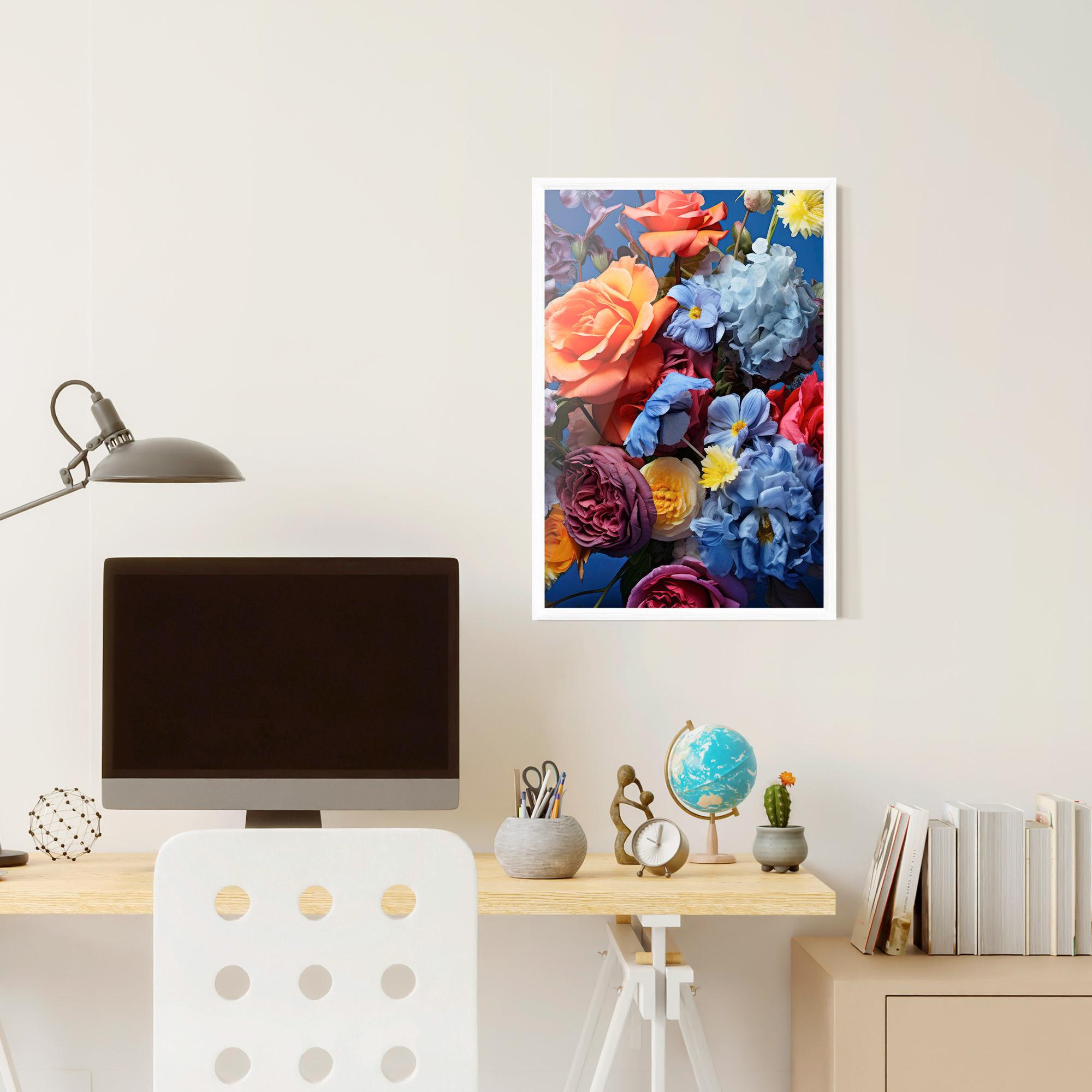 Gerahmte Poster Blue Orange Bouquet mockup 6