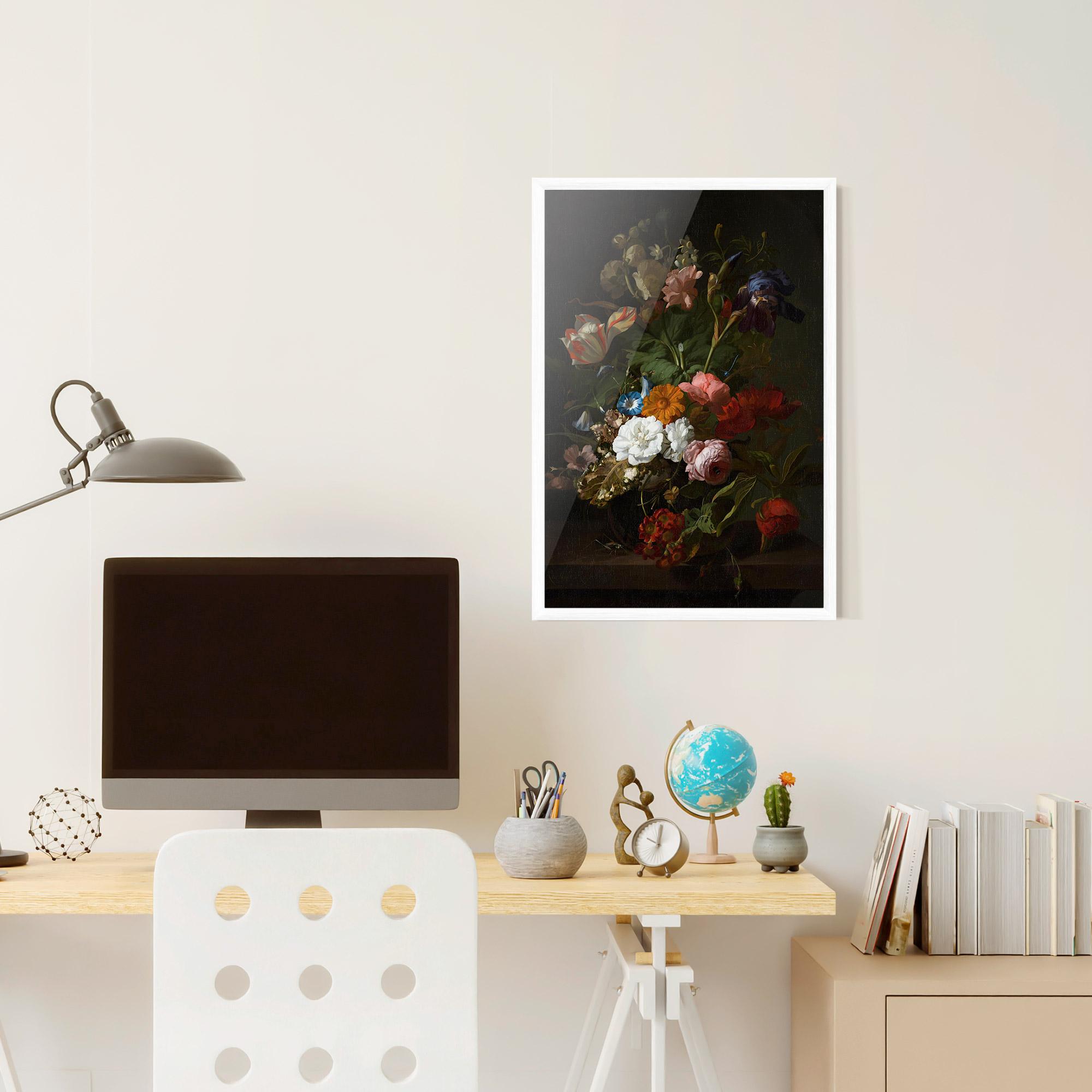 Gerahmte Poster Dark Flowers Bouquet mockup 6