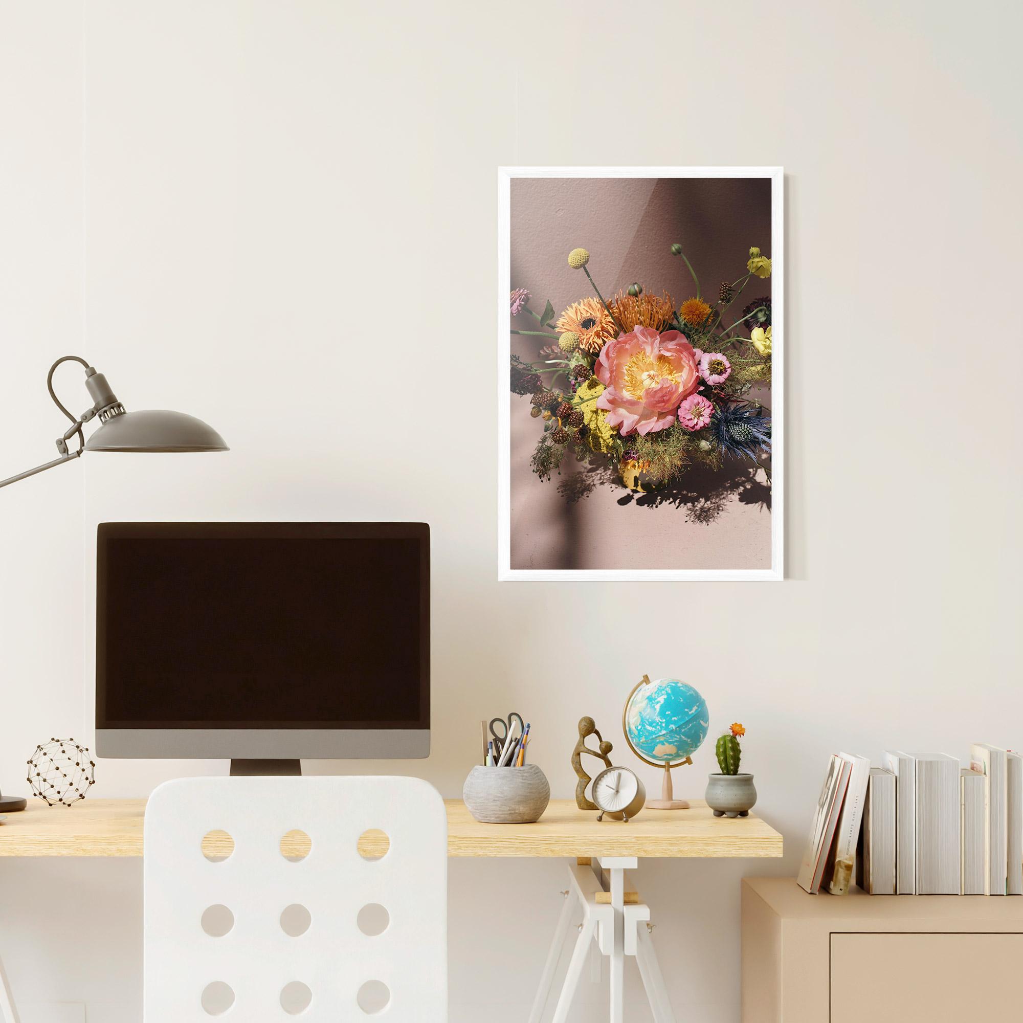 Gerahmte Poster Pastel Orange Bouquet mockup 6
