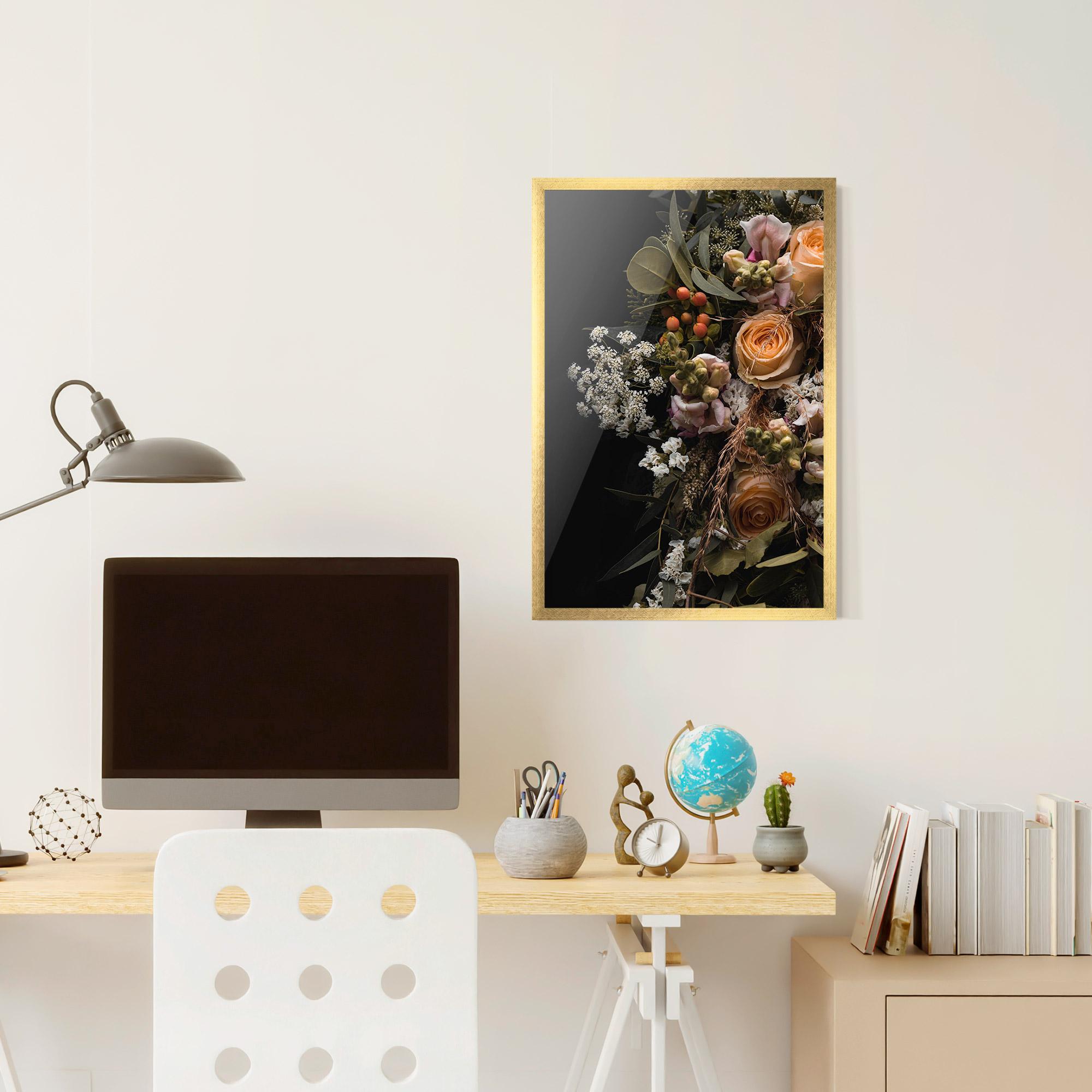 Gerahmte Poster Dark Flower Bouquet mockup 6