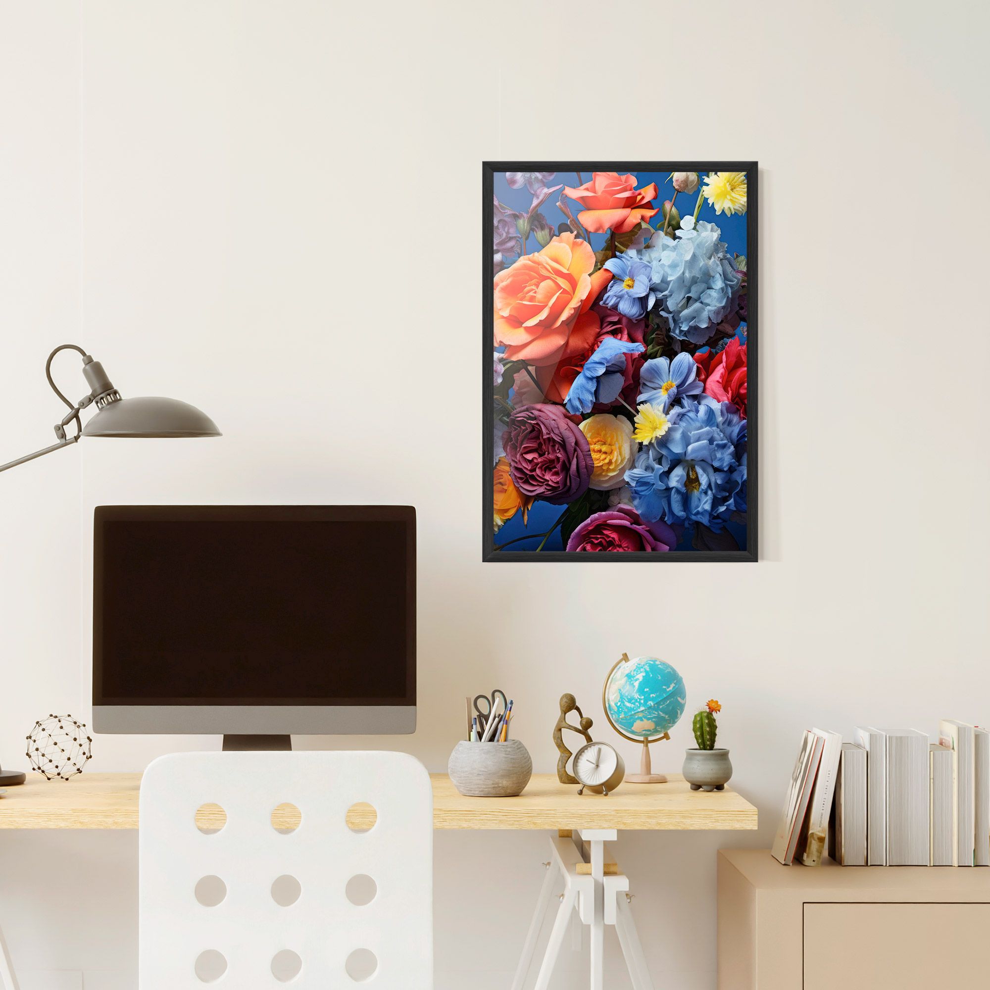 Blue Orange Bouquet mockup 6