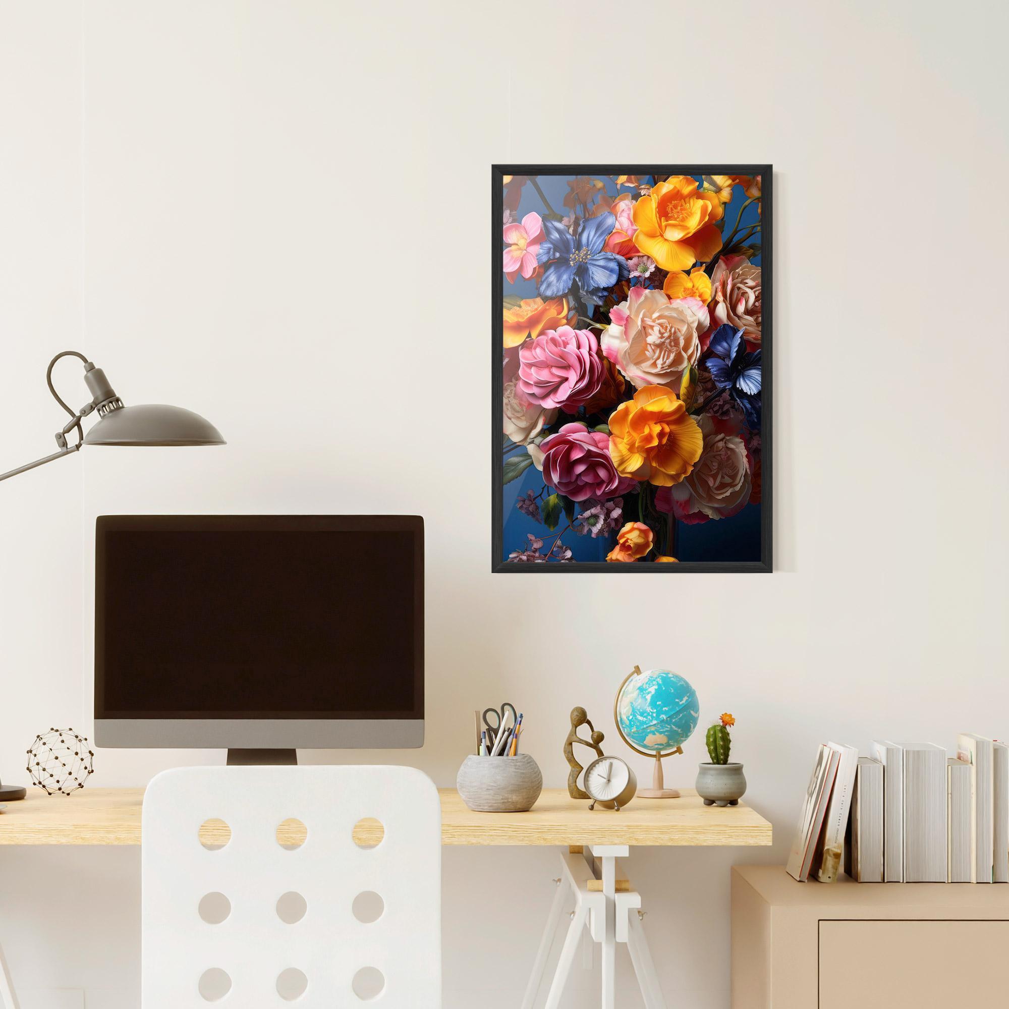 Gerahmte Poster Colorful Flower Bouquet mockup 6