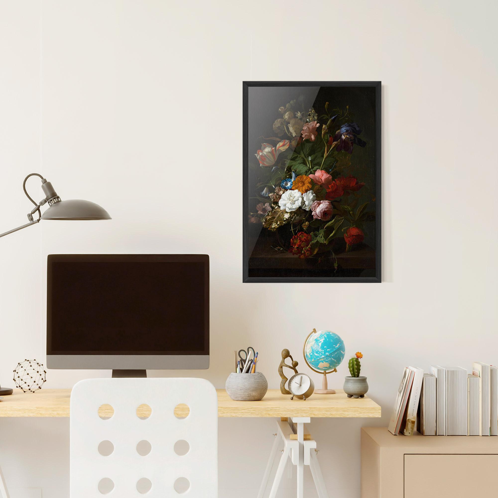 Gerahmte Poster Dark Flowers Bouquet mockup 6