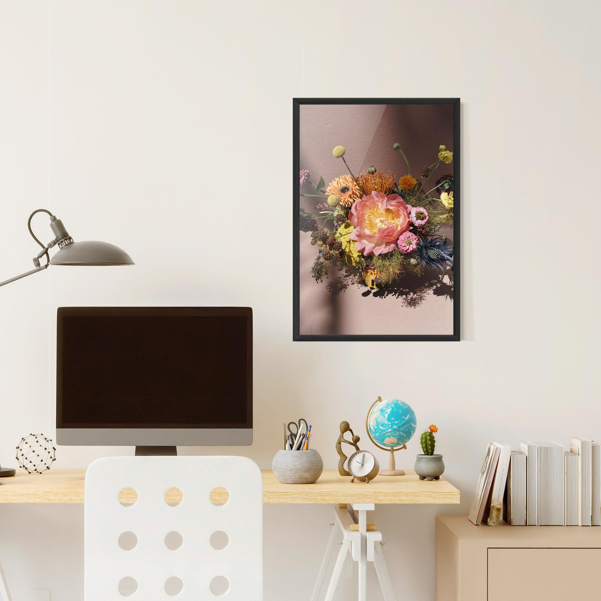 Gerahmte Poster Pastel Orange Bouquet mockup 6