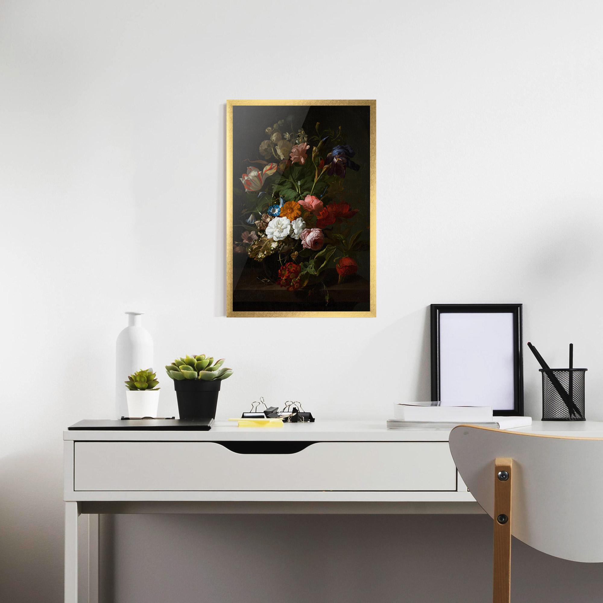 Gerahmte Poster Dark Flowers Bouquet mockup 7