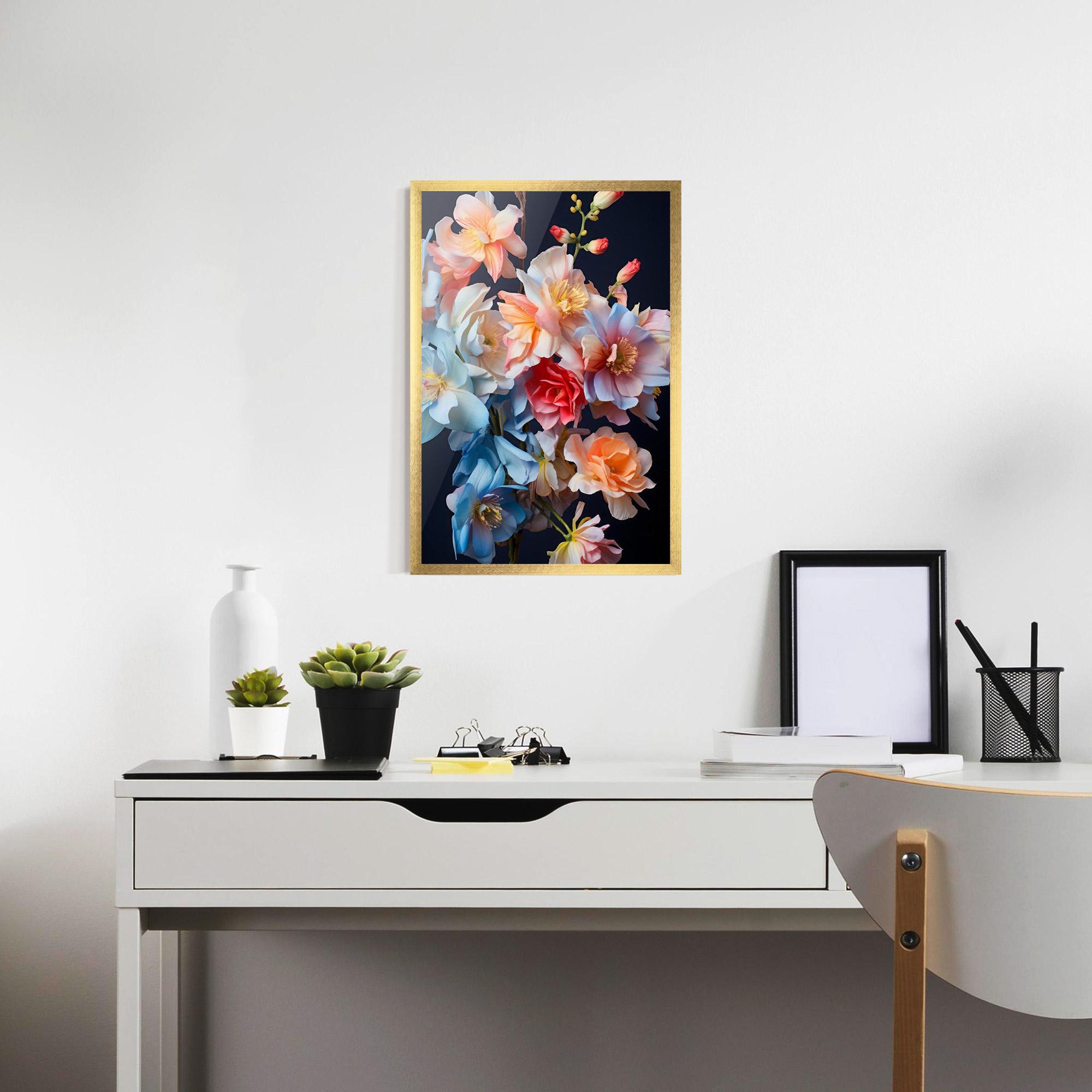 Gerahmte Poster Pretty Pastel Bouquet mockup 7