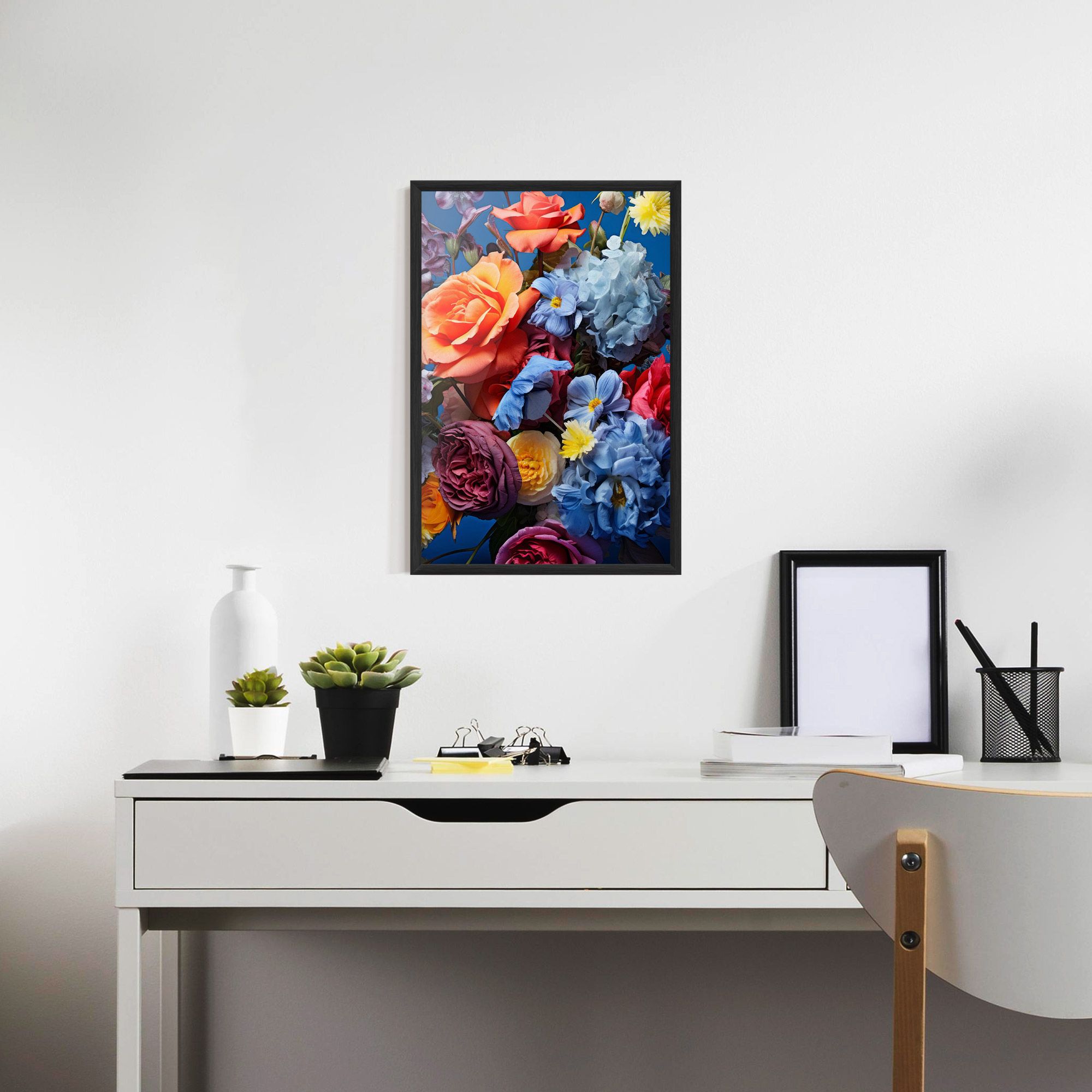 Blue Orange Bouquet mockup 7